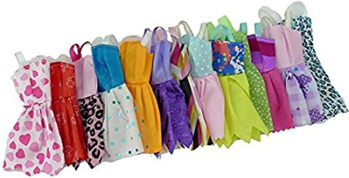 لوازم جانبی عروسک P S Retail - لباس مجلسی شیک و دست ساز 10 تکه برای عروسک 12 اینچی