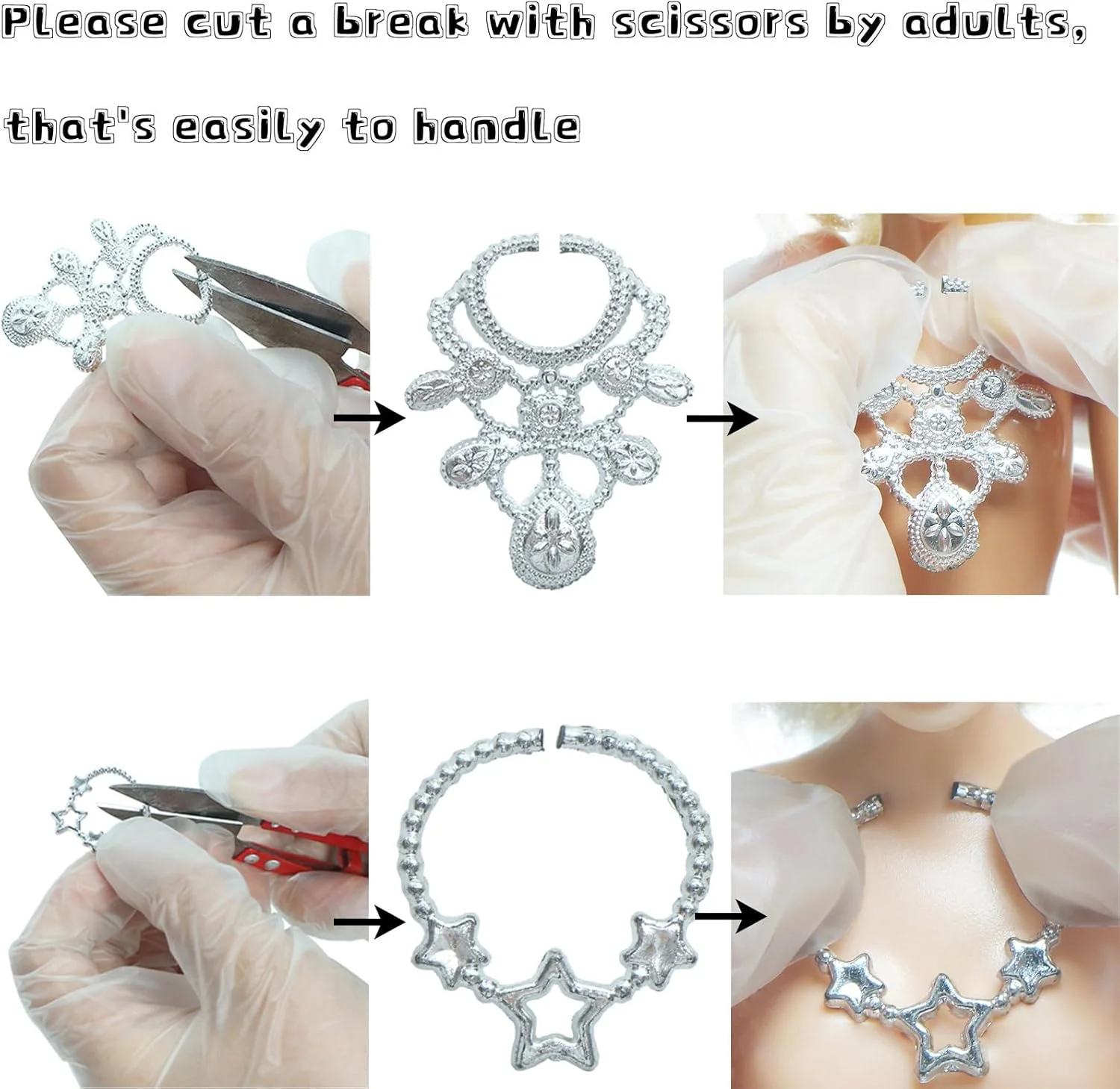 BJDBUS بسته 42 عددی لباس و لوازم جانبی عروسک شامل 10 عدد مینی لباس مد روز، 32 عدد کفش، عینک، گردنبند، کیف دستی، لوازم جانبی چوب لباسی برای عروسک دخترانه 11.5 اینچی