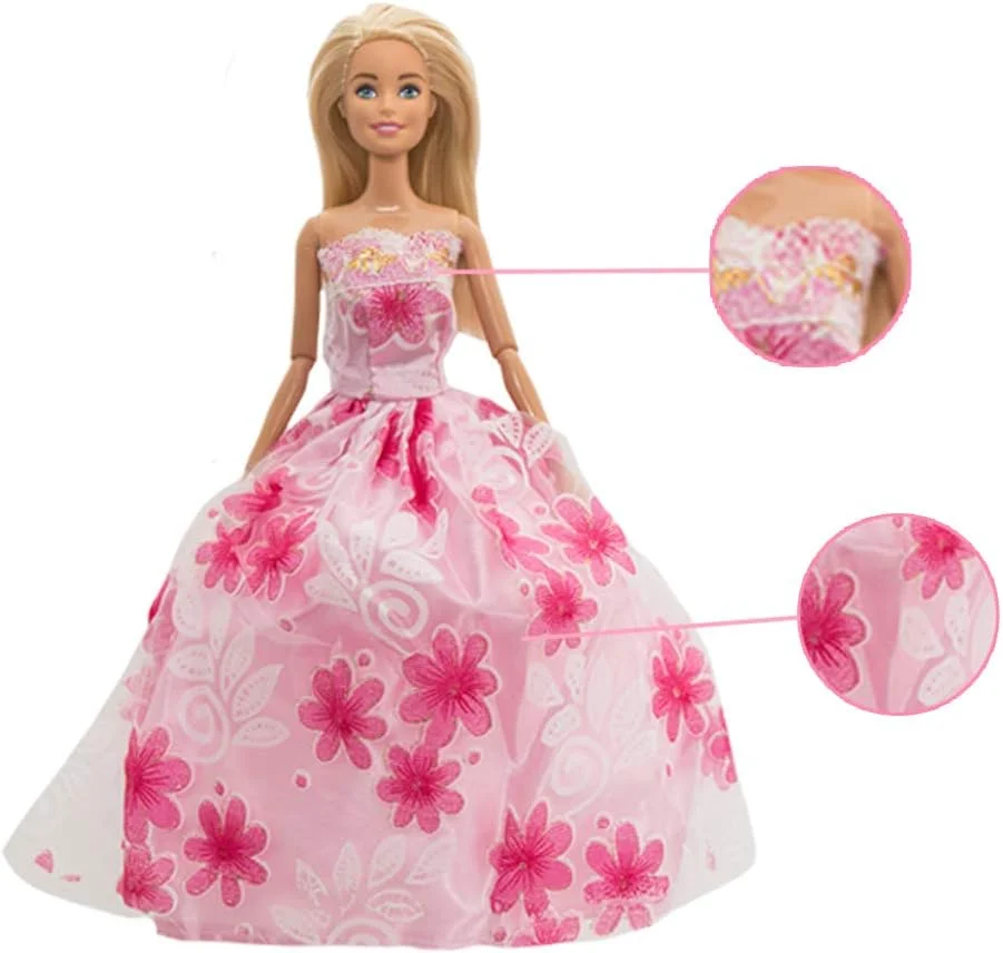 SOTOGO 54 تکه لباس و لوازم جانبی عروسک برای عروسک دخترانه 11.5 اینچی، مناسب برای مناسبت های مختلف شامل 15 ست لباس عروسک، لباس های مد روز/تاپ و شورت/لباس شنای بیکینی و 35 تکه لوازم جانبی عروسک