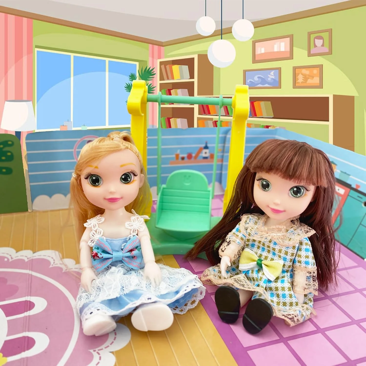 جینگ شو بیزینس بسته 10 عددی مینی عروسک 4 اینچی با لباس های رنگارنگ