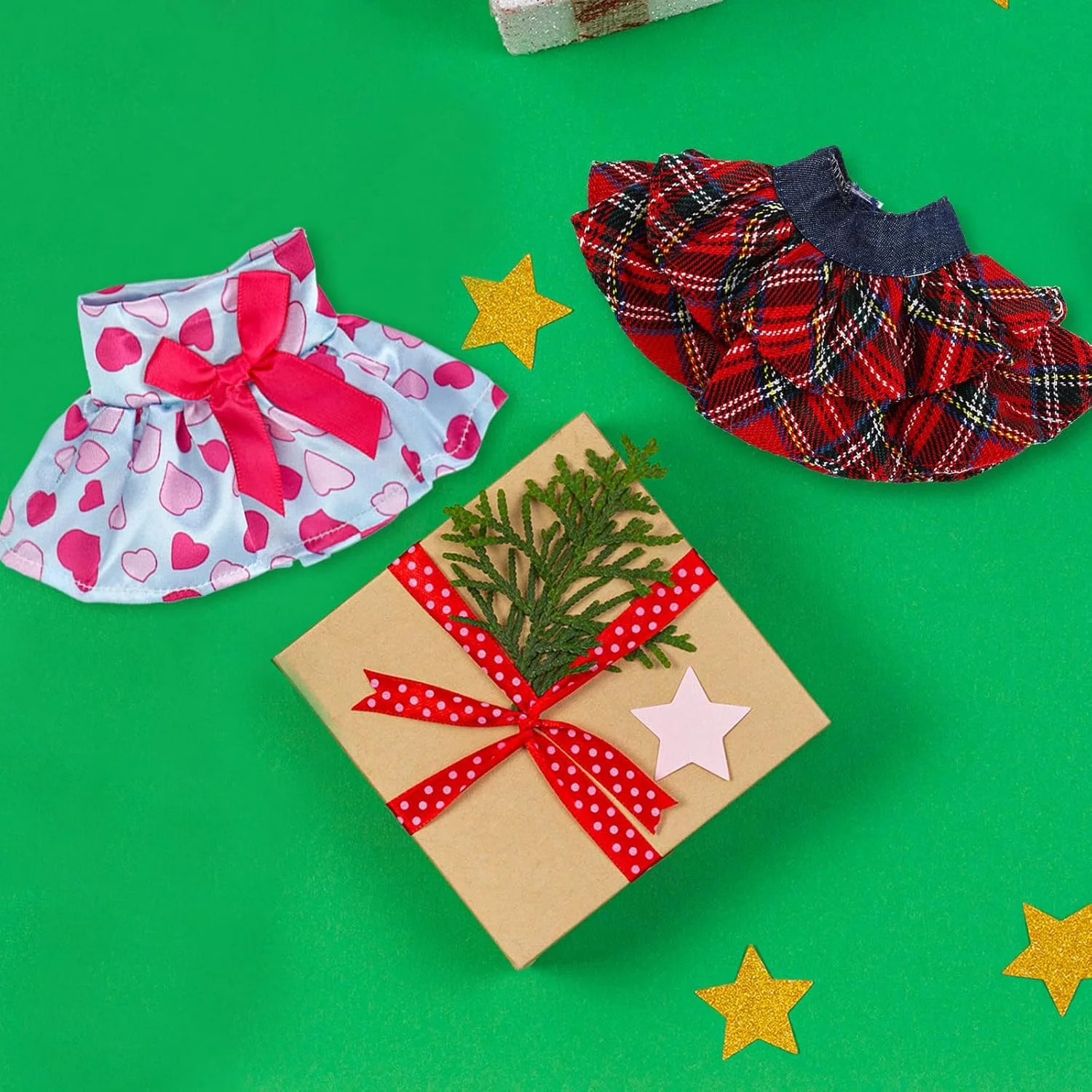 ست 4 عددی دامن های الف کریسمس Skylety، لباس های کریسمس، دامن های رشد یافته مهمانی، لباس عروسک الف، ست لوازم جانبی کریسمس برای تزئینات عروسک الف (عروسک شامل نمی شود) ست 4 عددی دامن های الف کریسمس Skylety، لباس های کریسمس، دامن های رشد یافته مهمانی، لباس عروسک الف، ست لوازم جانبی کریسمس برای تزئینات عروسک الف (عروسک شامل نمی شود)