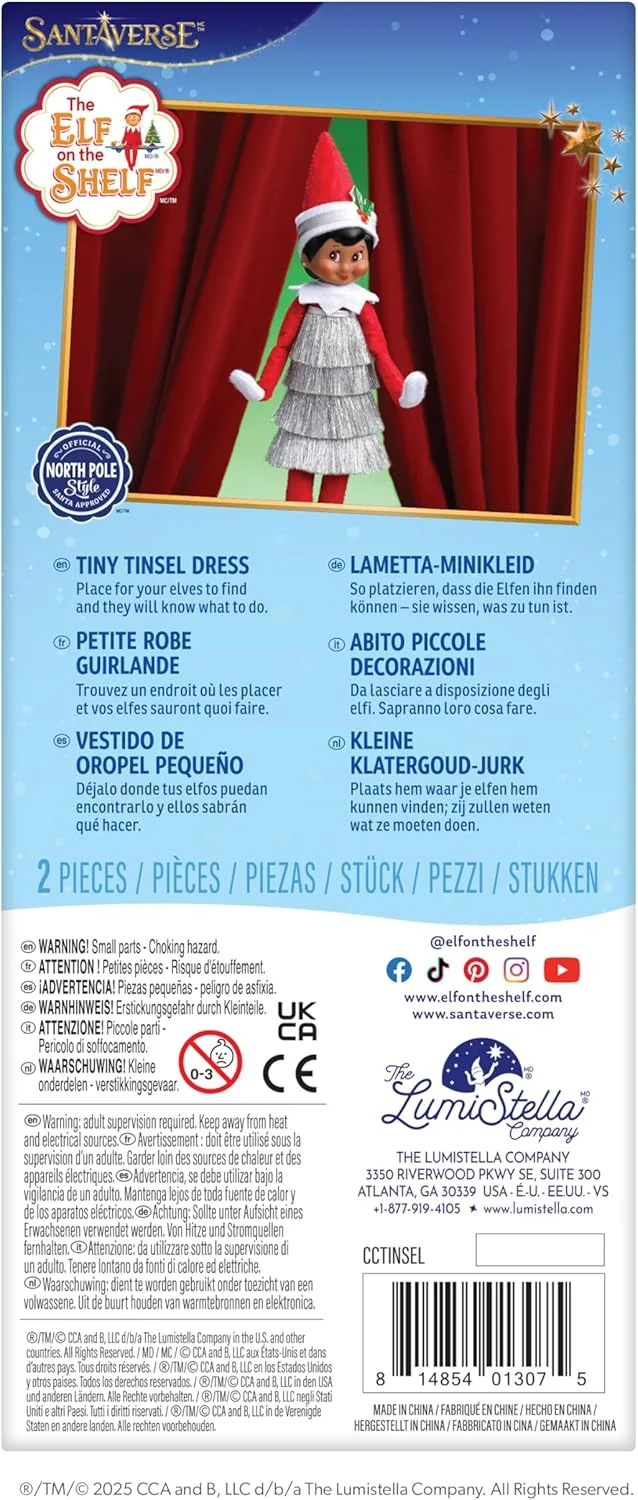 لباس عروسکی الف روی طاقچه مدل Claus Couture Tiny Tinself