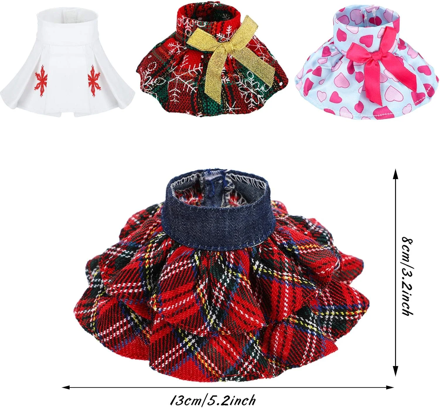 ست 4 عددی دامن های الف کریسمس Skylety، لباس های کریسمس، دامن های رشد یافته مهمانی، لباس عروسک الف، ست لوازم جانبی کریسمس برای تزئینات عروسک الف (عروسک شامل نمی شود) ست 4 عددی دامن های الف کریسمس Skylety، لباس های کریسمس، دامن های رشد یافته مهمانی، لباس عروسک الف، ست لوازم جانبی کریسمس برای تزئینات عروسک الف (عروسک شامل نمی شود)