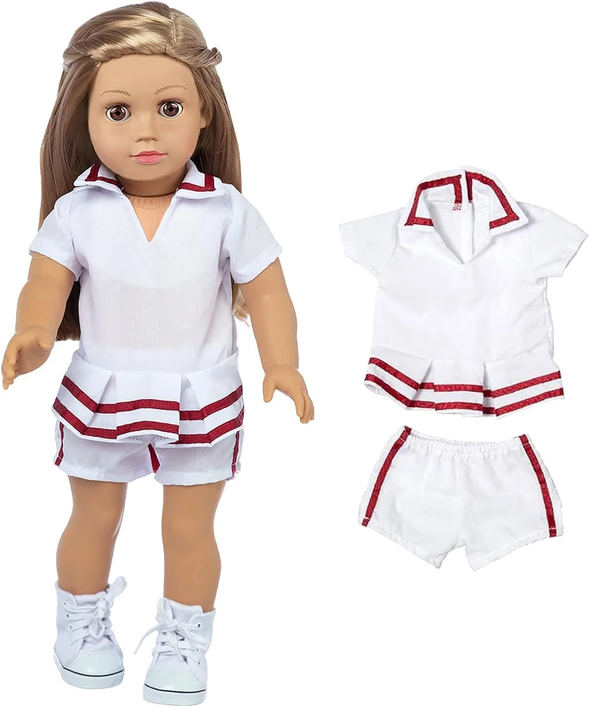 XFEYUE 22 تکه لباس و لوازم جانبی عروسک 18 اینچی، مناسب برای عروسک های دخترانه 18 اینچی آمریکایی - شامل 10 ست لباس عروسک با سبک های مختلف، گیره مو، عینک آفتابی و کیف دستی XFEYUE 22 تکه لباس و لوازم جانبی عروسک 18 اینچی، مناسب برای عروسک های دخترانه 18 اینچی آمریکایی - شامل 10 ست لباس عروسک با سبک های مختلف، گیره مو، عینک آفتابی و کیف دستی