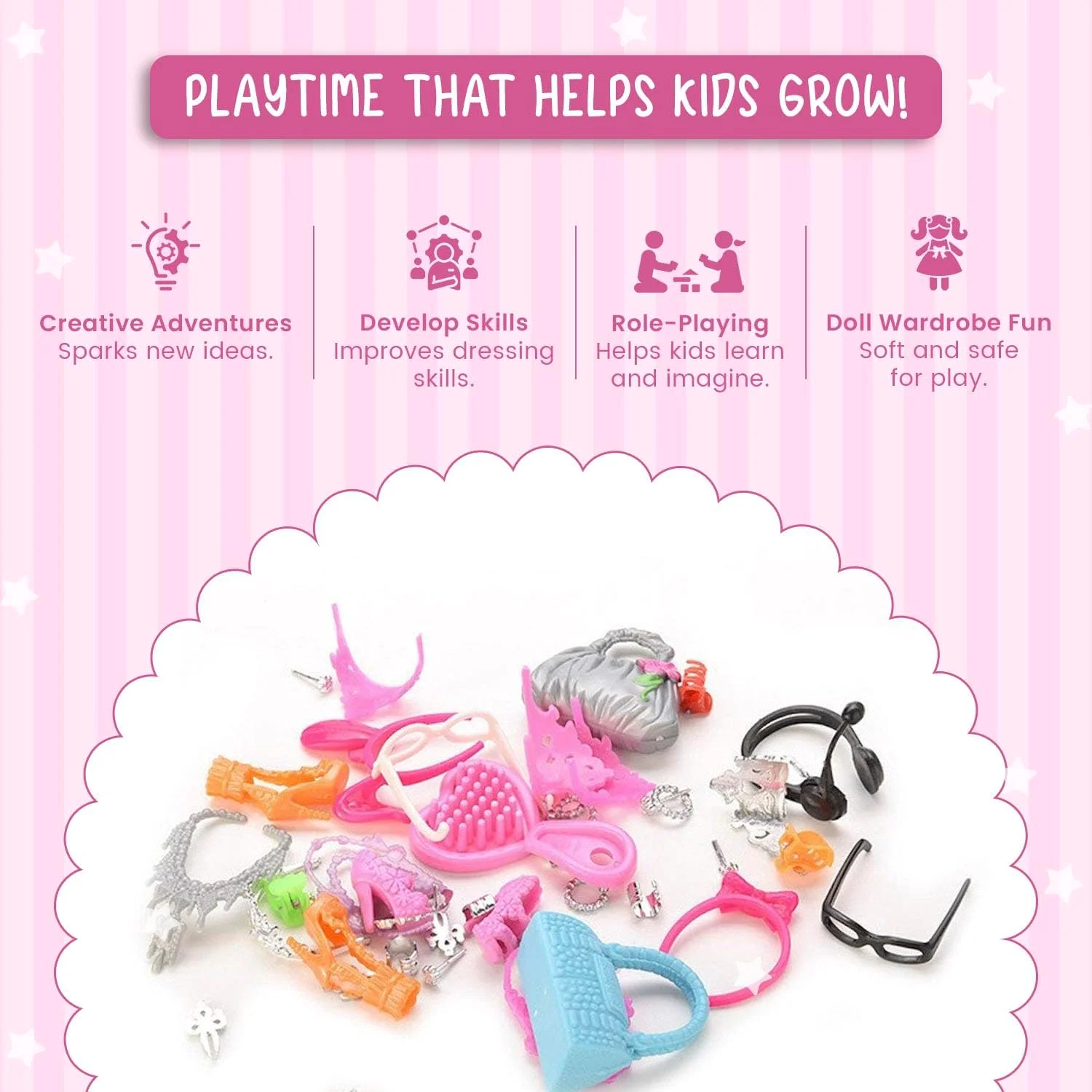 لباس و لوازم جانبی عروسک iDream مدل پارچه ای و توری (چند رنگ) لباس و لوازم جانبی عروسک iDream مدل پارچه ای و توری (چند رنگ)