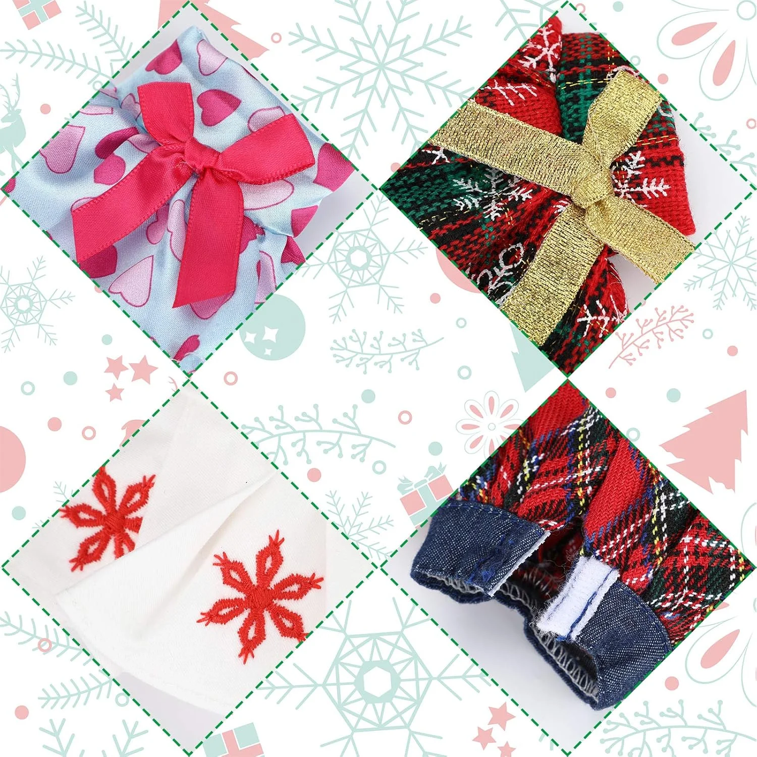 ست 4 عددی دامن های الف کریسمس Skylety، لباس های کریسمس، دامن های رشد یافته مهمانی، لباس عروسک الف، ست لوازم جانبی کریسمس برای تزئینات عروسک الف (عروسک شامل نمی شود) ست 4 عددی دامن های الف کریسمس Skylety، لباس های کریسمس، دامن های رشد یافته مهمانی، لباس عروسک الف، ست لوازم جانبی کریسمس برای تزئینات عروسک الف (عروسک شامل نمی شود)