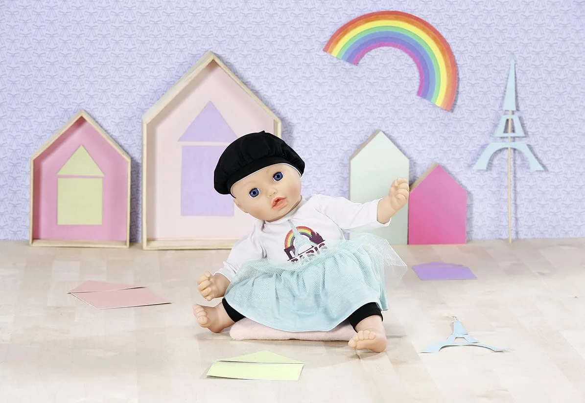 ست لباس دالی مدا مدل Paris Look مناسب عروسک های 43 سانتی متری - مناسب برای دستان کوچک، بازی خلاقانه باعث تقویت همدلی و مهارت های اجتماعی می شود، برای کودکان 3 سال به بالا - شامل لگ، دامن و کلاه ست لباس دالی مدا مدل Paris Look مناسب عروسک های 43 سانتی متری - مناسب برای دستان کوچک، بازی خلاقانه باعث تقویت همدلی و مهارت های اجتماعی می شود، برای کودکان 3 سال به بالا - شامل لگ، دامن و کلاه