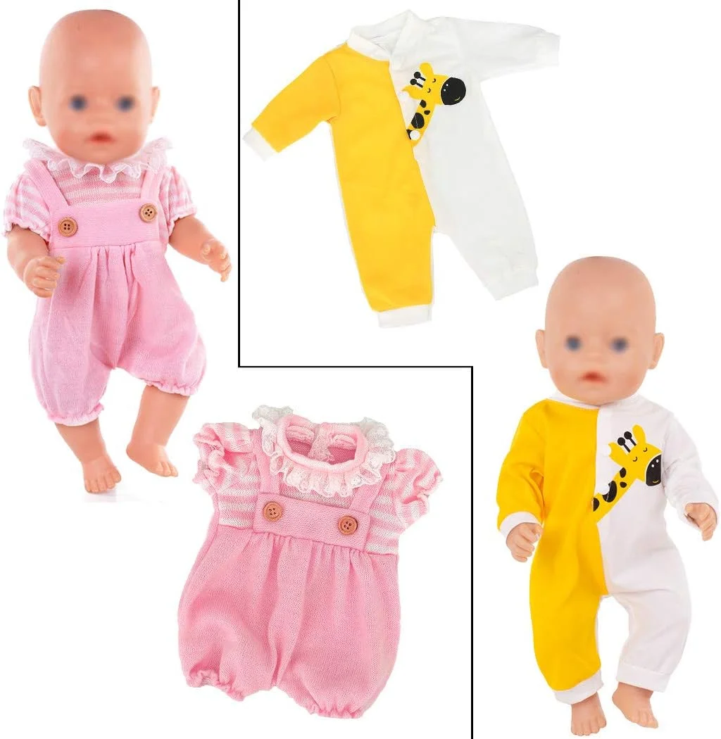 ebuddy 10 ست لباس عروسک شامل لباس، بیکینی، رامپر، لباس دکتر، لباس خواب، هدبند و کلاه برای عروسک های نوزاد 43 سانتی متری/17 اینچی ebuddy 10 ست لباس عروسک شامل لباس، بیکینی، رامپر، لباس دکتر، لباس خواب، هدبند و کلاه برای عروسک های نوزاد 43 سانتی متری/17 اینچی