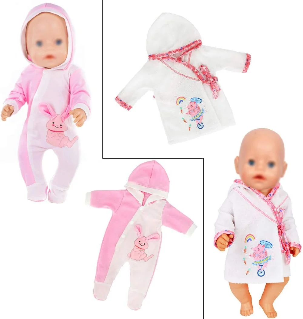 ebuddy 10 ست لباس عروسک شامل لباس، بیکینی، رامپر، لباس دکتر، لباس خواب، هدبند و کلاه برای عروسک های نوزاد 43 سانتی متری/17 اینچی ebuddy 10 ست لباس عروسک شامل لباس، بیکینی، رامپر، لباس دکتر، لباس خواب، هدبند و کلاه برای عروسک های نوزاد 43 سانتی متری/17 اینچی