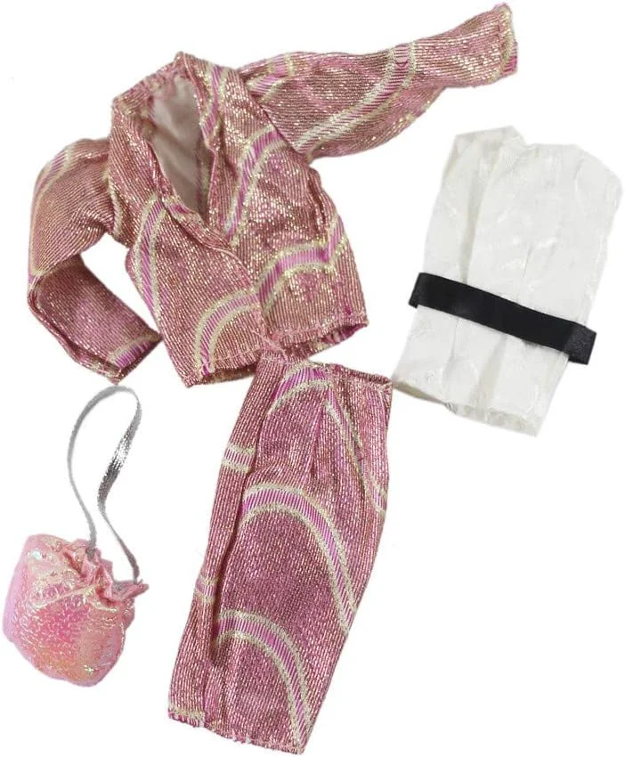 لباس عروسک لنس هوم، 5 ست لباس شامل لباس بهاری، شلوار، بادگیر و کلاه برای عروسک های 11.5 اینچی، لوازم جانبی با استایل تصادفی (C)