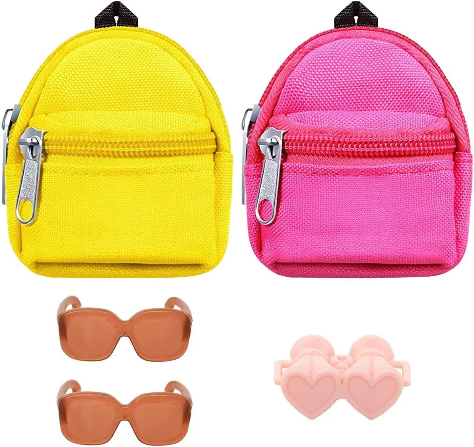 باروا 5 تکه لوازم جانبی مسافرتی عروسک، 2 عدد کوله پشتی عروسک با زیپ، 2 عدد عینک آفتابی و 1 عدد تلسکوپ برای عروسک 11.5 اینچی باروا 5 تکه لوازم جانبی مسافرتی عروسک، 2 عدد کوله پشتی عروسک با زیپ، 2 عدد عینک آفتابی و 1 عدد تلسکوپ برای عروسک 11.5 اینچی