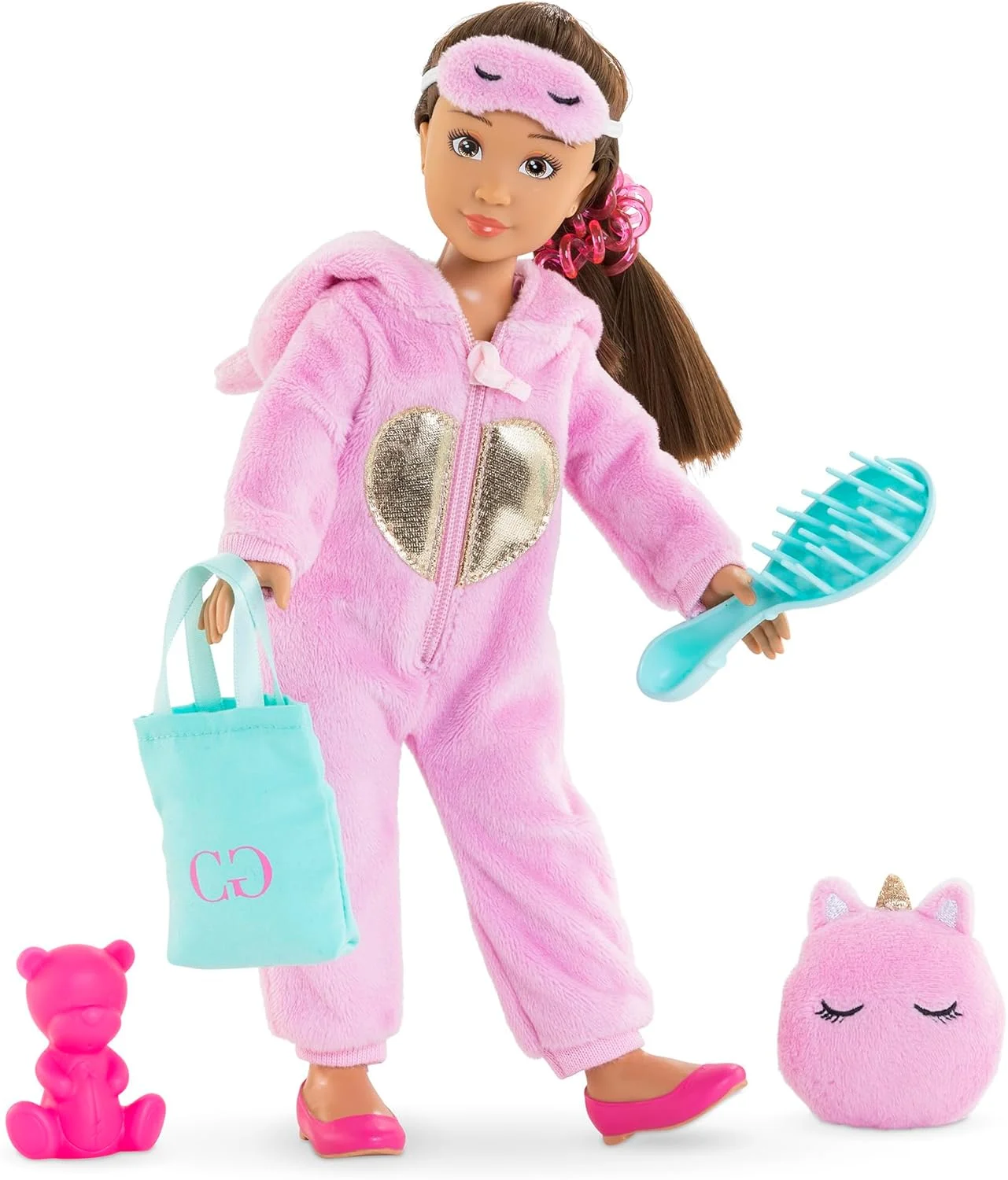 ست لوازم جانبی دخترانه کرول، لباس خواب طرح یونیکورن، 7 تکه، مناسب برای تمام عروسک های 28 سانتی متری ست لوازم جانبی دخترانه کرول، لباس خواب طرح یونیکورن، 7 تکه، مناسب برای تمام عروسک های 28 سانتی متری