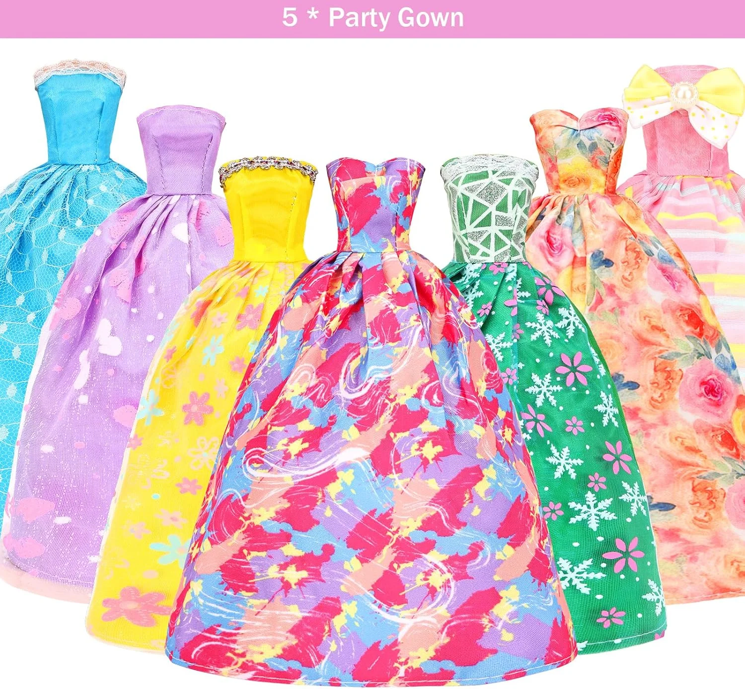 Miunana بسته 110 عددی لباس و لوازم جانبی عروسک شامل لباسهای مد روز، تاپ، شلوار، لباس مهمانی، لباسهای کوتاه، لباس شنا، بیکینی، کفش، بالهای پرنسسی، چوب لباسی و کیف دستی برای عروسک 11.5 اینچی Miunana بسته 110 عددی لباس و لوازم جانبی عروسک شامل لباسهای مد روز، تاپ، شلوار، لباس مهمانی، لباسهای کوتاه، لباس شنا، بیکینی، کفش، بالهای پرنسسی، چوب لباسی و کیف دستی برای عروسک 11.5 اینچی