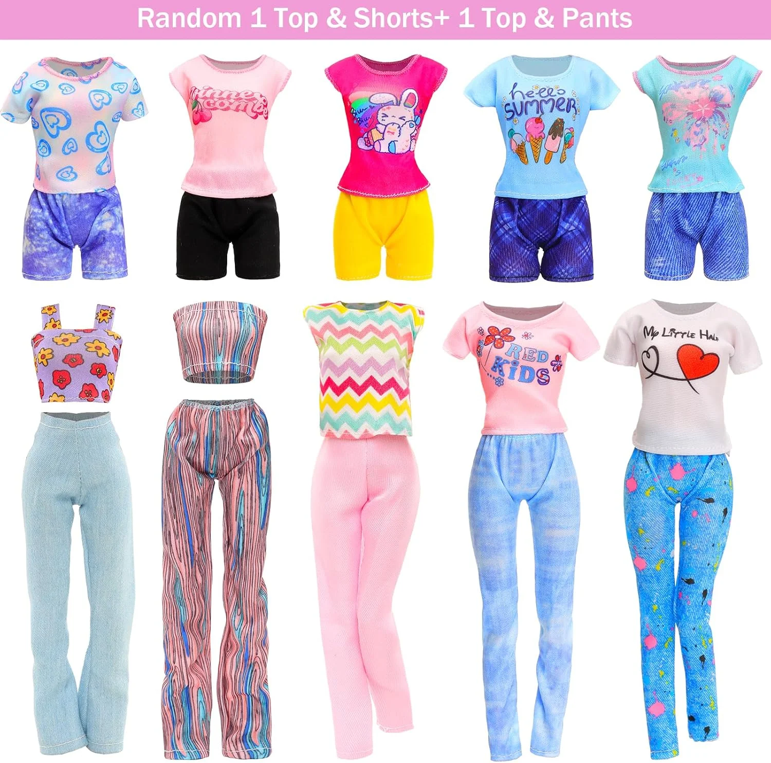 Miunana بسته 110 عددی لباس و لوازم جانبی عروسک شامل لباسهای مد روز، تاپ، شلوار، لباس مهمانی، لباسهای کوتاه، لباس شنا، بیکینی، کفش، بالهای پرنسسی، چوب لباسی و کیف دستی برای عروسک 11.5 اینچی Miunana بسته 110 عددی لباس و لوازم جانبی عروسک شامل لباسهای مد روز، تاپ، شلوار، لباس مهمانی، لباسهای کوتاه، لباس شنا، بیکینی، کفش، بالهای پرنسسی، چوب لباسی و کیف دستی برای عروسک 11.5 اینچی