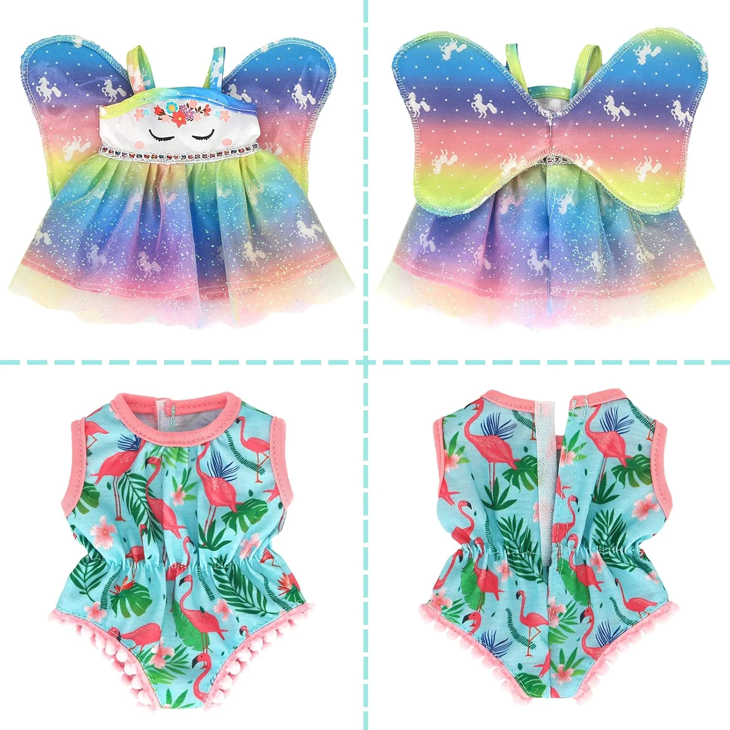 ست لباس عروسک SOTOGO شامل 17 تکه لباس و لوازم جانبی برای عروسک های زنده 13، 14 و 14.5 اینچی ست لباس عروسک SOTOGO شامل 17 تکه لباس و لوازم جانبی برای عروسک های زنده 13، 14 و 14.5 اینچی