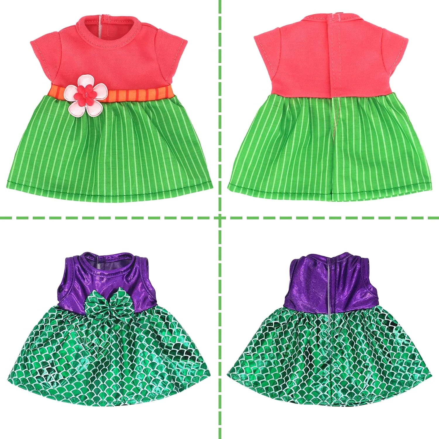 ست لباس عروسک SOTOGO شامل 17 تکه لباس و لوازم جانبی برای عروسک های زنده 13، 14 و 14.5 اینچی ست لباس عروسک SOTOGO شامل 17 تکه لباس و لوازم جانبی برای عروسک های زنده 13، 14 و 14.5 اینچی