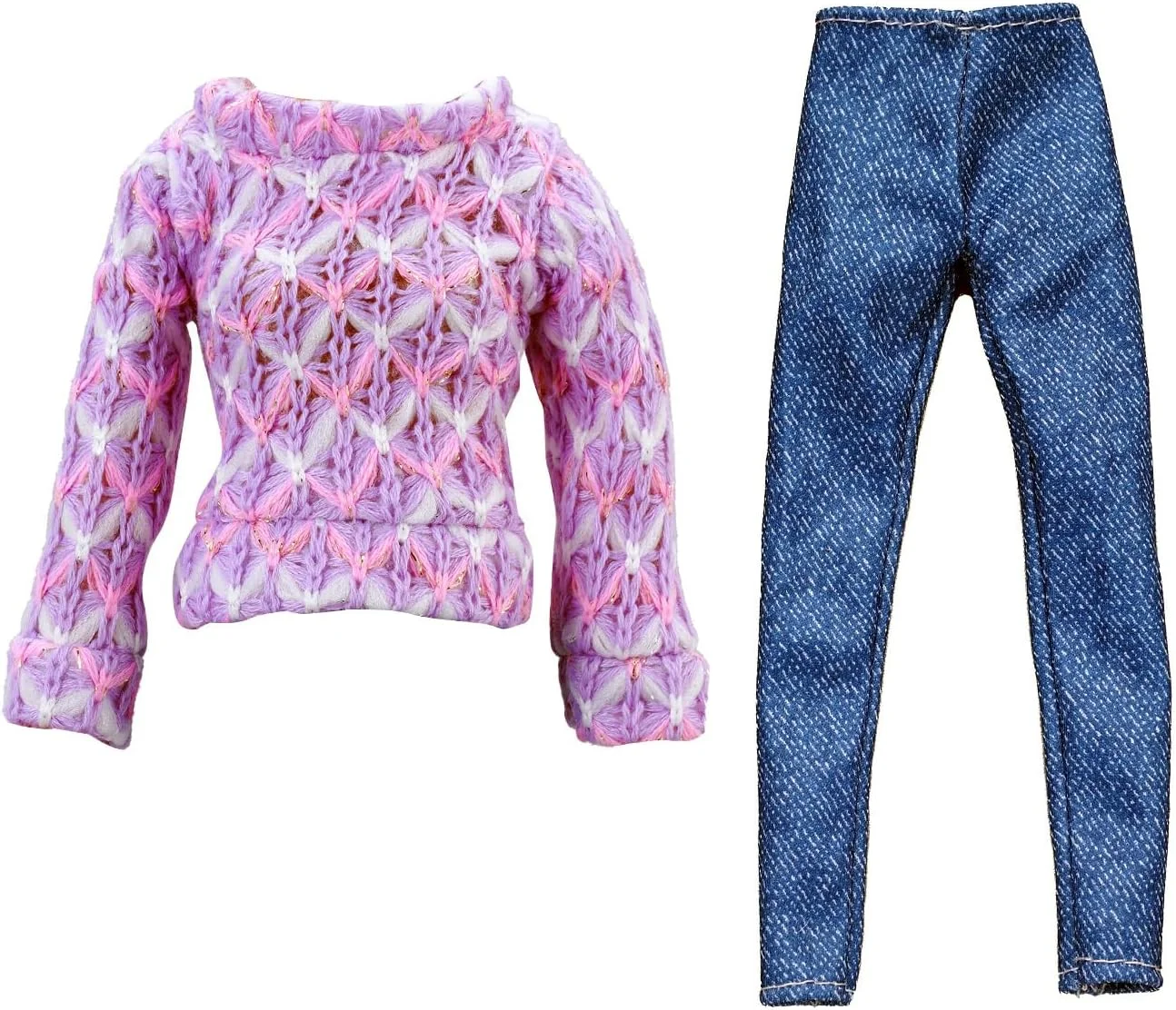 لباس عروسک لنس هوم، 5 ست لباس شامل کت پاپیونی، شلوار، بادگیر و کلاه برای عروسک های 11.5 اینچی، لوازم جانبی با استایل تصادفی