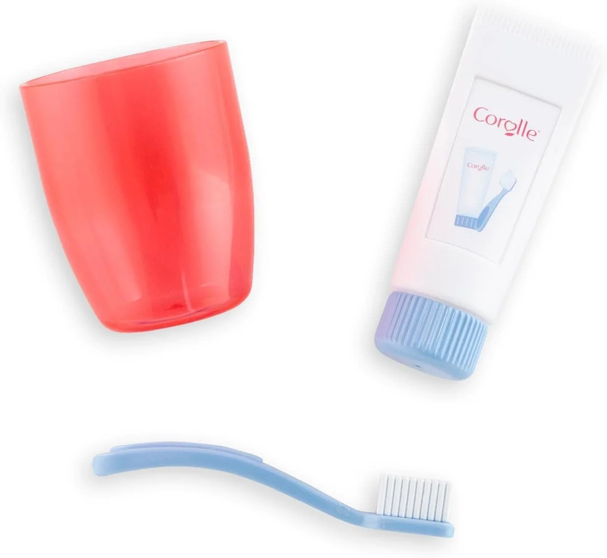 ست مسواک کورول مدل 9000212320 آبی مناسب برای تمام عروسک های 36 سانتی متری MaCorolle از 4 سال به بالا