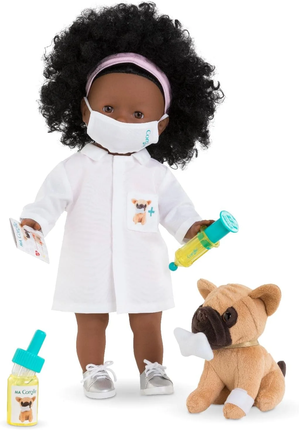 ست لوازم دامپزشکی Corolle 9000212370، مناسب برای تمام عروسک های 36 سانتی متری MaCorolle، از 4 سال به بالا