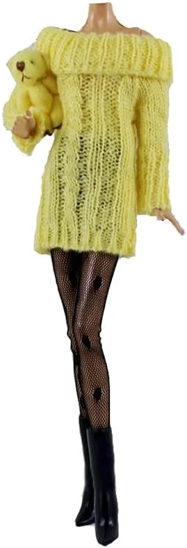 لباس عروسک لنس هوم، 5 ست لباس چهارخانه اسکاتلندی لباس های پاییزی لباس های بهاری ژاکت شلوار کفش جوراب کیف برای عروسک های 11.5 اینچی لوازم جانبی هدیه کودک