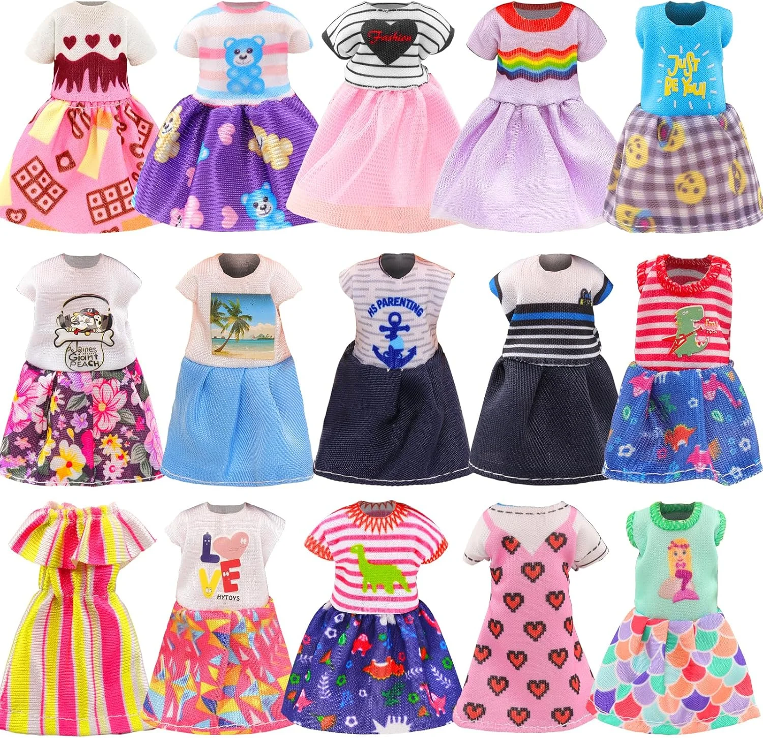 ENOCHT Joyfun 7 تکه لباس عروسک دخترانه 6 اینچی شامل 3 عدد لباس، 2 عدد لباس بیرونی و 2 جفت کفش برای عروسک خواهر 4 اینچی دخترانه 11.5 اینچی ENOCHT Joyfun 7 تکه لباس عروسک دخترانه 6 اینچی شامل 3 عدد لباس، 2 عدد لباس بیرونی و 2 جفت کفش برای عروسک خواهر 4 اینچی دخترانه 11.5 اینچی