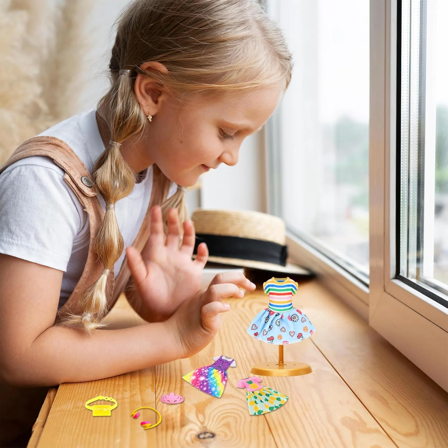 ENOCHT Joyfun 7 تکه لباس عروسک دخترانه 6 اینچی شامل 3 عدد لباس، 2 عدد لباس بیرونی و 2 جفت کفش برای عروسک خواهر 4 اینچی دخترانه 11.5 اینچی ENOCHT Joyfun 7 تکه لباس عروسک دخترانه 6 اینچی شامل 3 عدد لباس، 2 عدد لباس بیرونی و 2 جفت کفش برای عروسک خواهر 4 اینچی دخترانه 11.5 اینچی