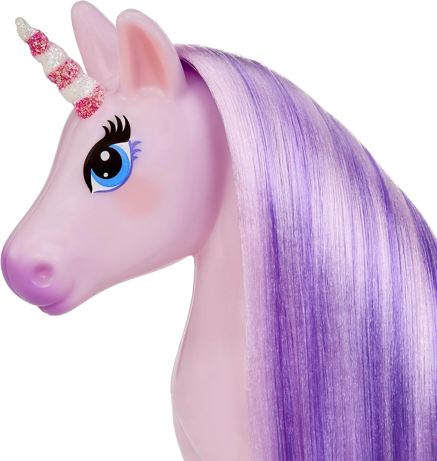 اسب تک شاخ کوچک آبنباتی MGA's Dream Bella - اسطوخودوس، اسب تک شاخ بنفش با تم خرس پاستیلی + 3 گیره مو با رایحه و شکل آبنبات، یال بلند، برس و برچسب خراش و بو، هدیه برای 3-8 سال