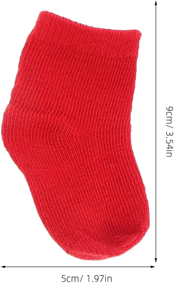 تویاندونا 6 جفت جوراب عروسکی، جوراب مچی عروسک لوازم جانبی لباس عروسک برای عروسک های 18 اینچی (رنگ تصادفی)