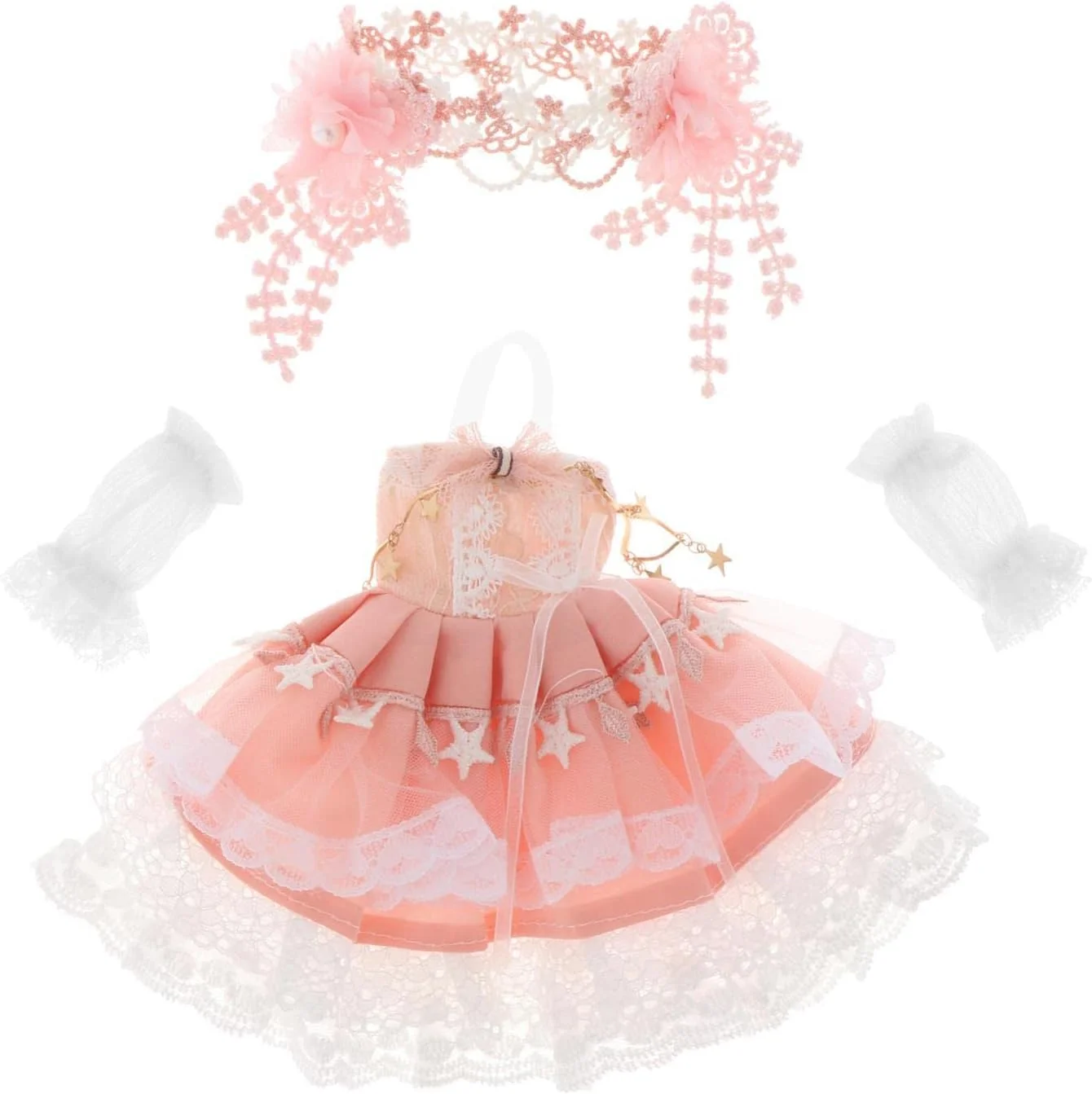 مجموعه لباس عروسک 12 اینچی predolo، لباس عروسک دست ساز، لوازم جانبی عروسک، لباس عروسک 1/6 برای دختران، لباس عروسک 12 اینچی، لباس مهمانی، صورتی