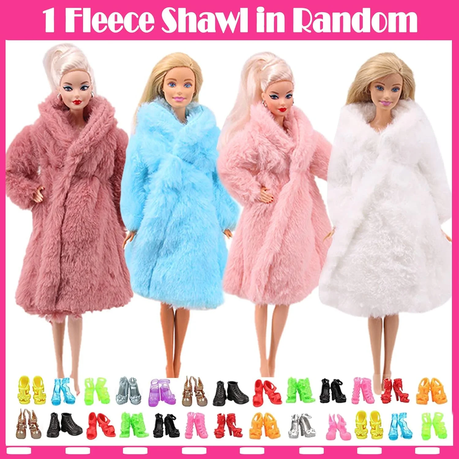 ست لباس و لوازم جانبی عروسک 68 تکه، شامل 1 لباس مجلسی، 6 لباس روزانه، 5 لباس معمولی، 1 ژاکت، 2 کت، 10 جفت کفش، 10 چوب لباسی و 18 لوازم جانبی دخترانه، هدیه ای برای دختران ست لباس و لوازم جانبی عروسک 68 تکه، شامل 1 لباس مجلسی، 6 لباس روزانه، 5 لباس معمولی، 1 ژاکت، 2 کت، 10 جفت کفش، 10 چوب لباسی و 18 لوازم جانبی دخترانه، هدیه ای برای دختران