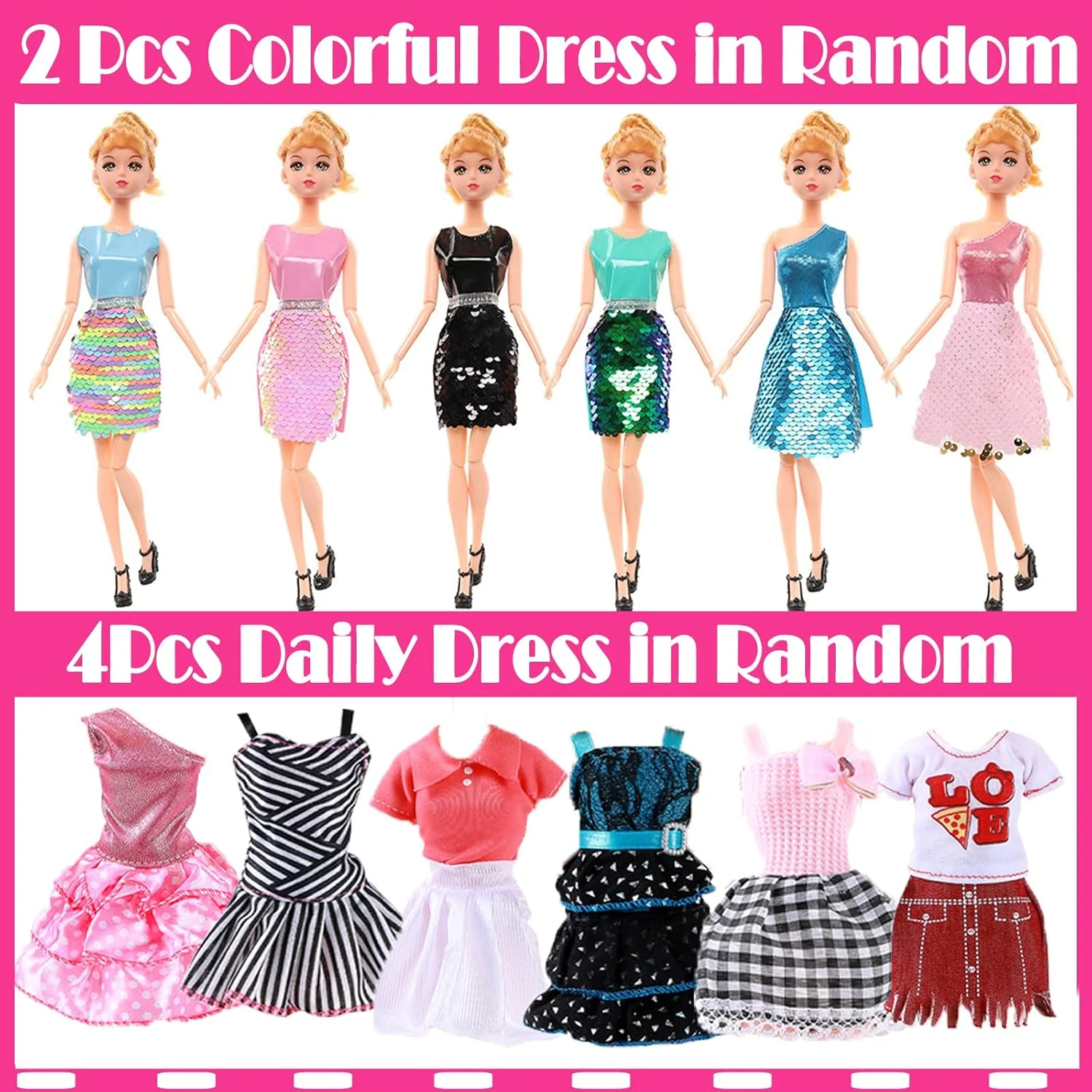 ست لباس و لوازم جانبی عروسک 68 تکه، شامل 1 لباس مجلسی، 6 لباس روزانه، 5 لباس معمولی، 1 ژاکت، 2 کت، 10 جفت کفش، 10 چوب لباسی و 18 لوازم جانبی دخترانه، هدیه ای برای دختران ست لباس و لوازم جانبی عروسک 68 تکه، شامل 1 لباس مجلسی، 6 لباس روزانه، 5 لباس معمولی، 1 ژاکت، 2 کت، 10 جفت کفش، 10 چوب لباسی و 18 لوازم جانبی دخترانه، هدیه ای برای دختران