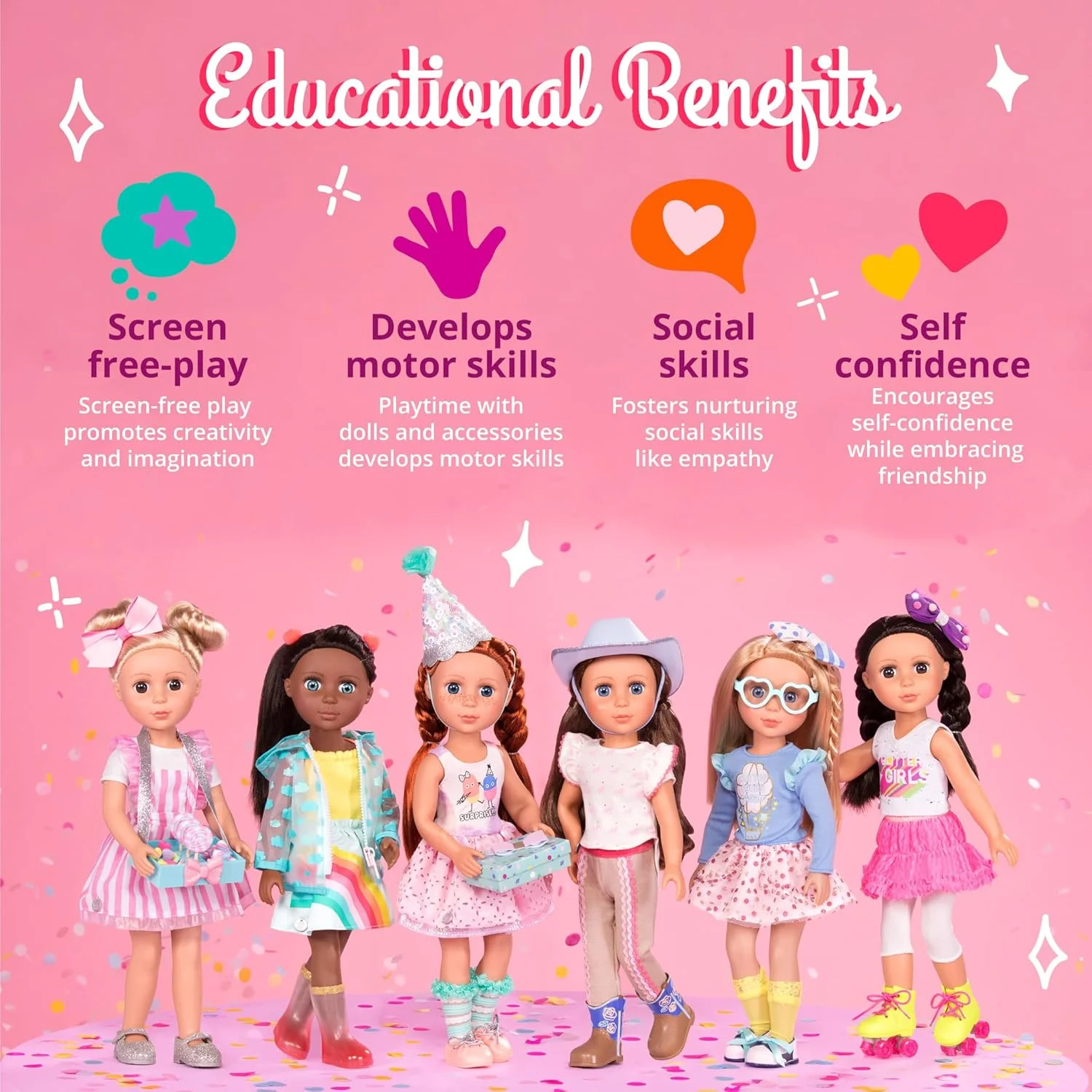 لباس عروسک Glitter Girls - لباس سوارکاری - تاپ و دامن نعل اسبی پولک دار - چکمه های سواری صورتی و پاپیون مو - 3 سال به بالا - نعل اسب خیره کننده لباس عروسک Glitter Girls - لباس سوارکاری - تاپ و دامن نعل اسبی پولک دار - چکمه های سواری صورتی و پاپیون مو - 3 سال به بالا - نعل اسب خیره کننده