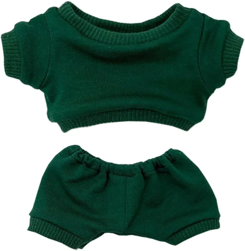 niannyyhouse لباس عروسک پولیشی 20 سانتی متری، لباس ورزشی، ست سویشرت و شلوار، سبز تیره، مناسب عروسک 20 سانتی متری