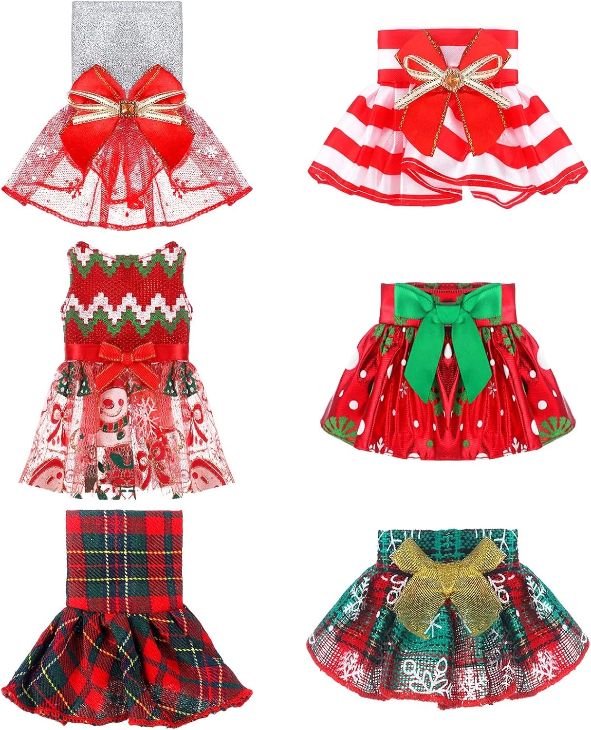 ژانمای ست 6 عددی دامن عروسکی کریسمس، لباس های جانبی جن کریسمس برای لباس عروسک، لباس های عروسکی کریسمس، لوازم جانبی لباس عروسکی کریسمس، 6 مدل ژانمای ست 6 عددی دامن عروسکی کریسمس، لباس های جانبی جن کریسمس برای لباس عروسک، لباس های عروسکی کریسمس، لوازم جانبی لباس عروسکی کریسمس، 6 مدل