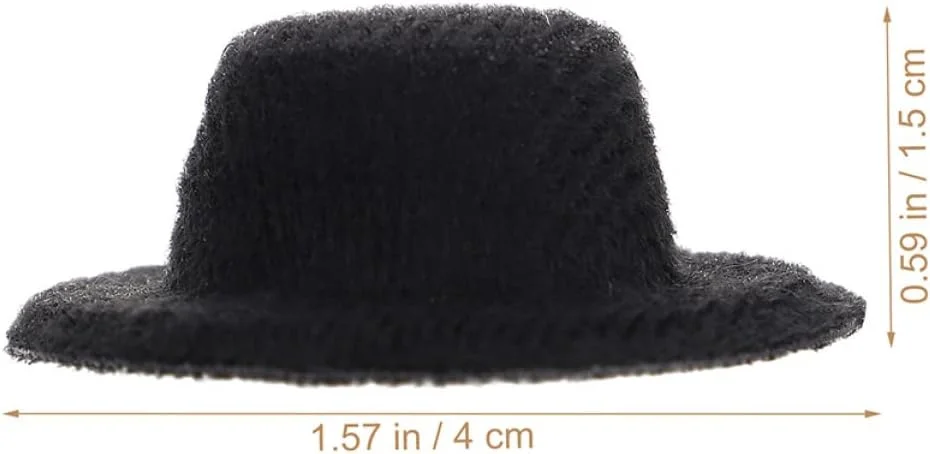 150 عدد کلاه مینیاتوری مشکی DIY، کلاه های کوچک دست ساز، کلاه های رسمی مینیاتوری