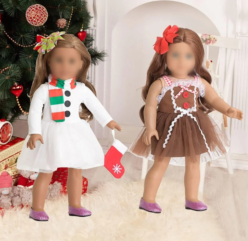 لباس عروسک 18 اینچی Sweet Dolly با طرح کریسمس، لوازم جانبی عروسک، لباس مهمانی کریسمس عروسک 18 اینچی با طرح آدم برفی و شیرینی زنجبیلی مناسب برای عروسک 18 اینچی لباس عروسک 18 اینچی Sweet Dolly با طرح کریسمس، لوازم جانبی عروسک، لباس مهمانی کریسمس عروسک 18 اینچی با طرح آدم برفی و شیرینی زنجبیلی مناسب برای عروسک 18 اینچی