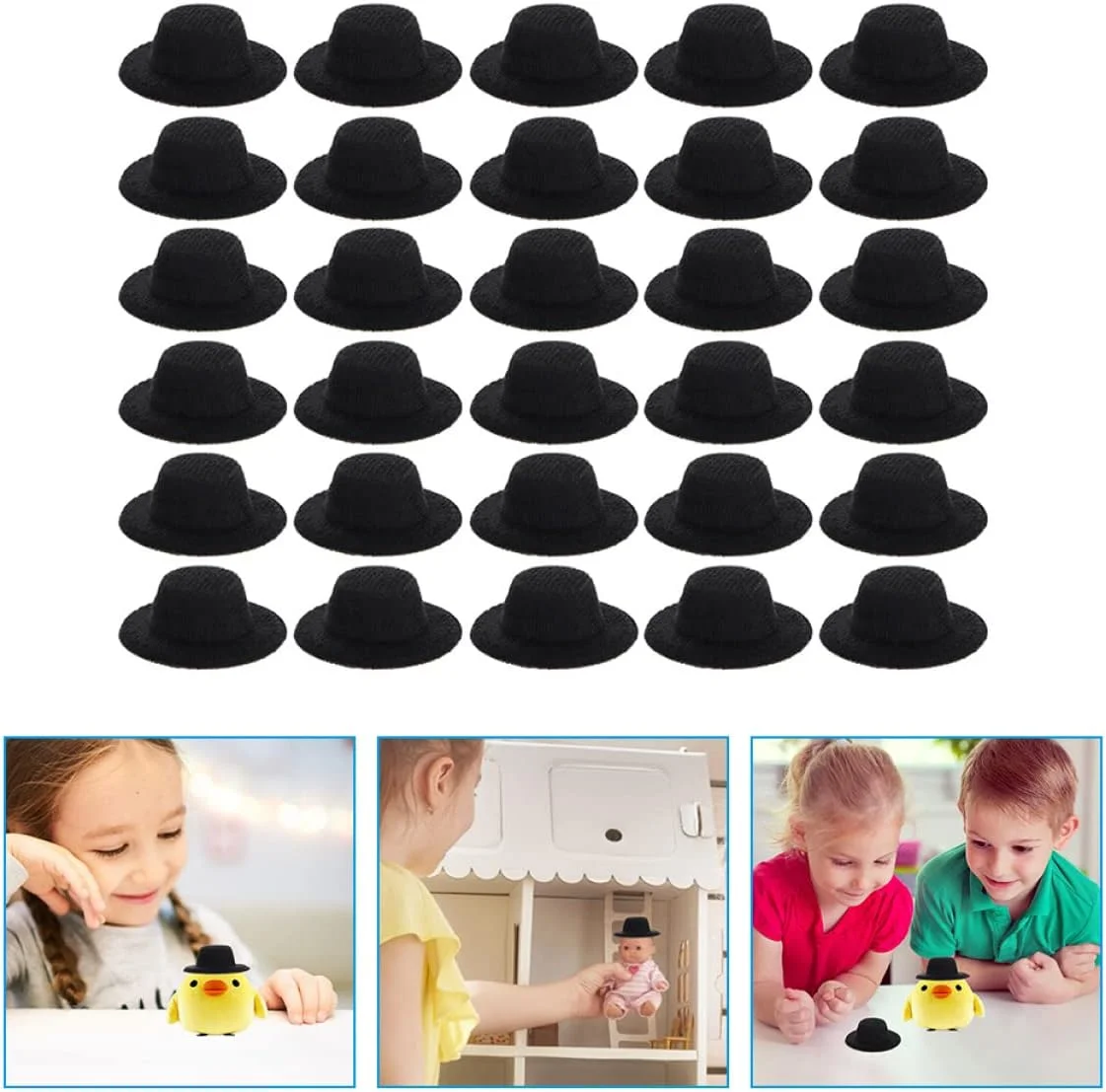 120 عدد کلاه مینیاتوری مشکی DIY، کلاه های کوچک دست ساز، کلاه های رسمی مینیاتوری 120 عدد کلاه مینیاتوری مشکی DIY، کلاه های کوچک دست ساز، کلاه های رسمی مینیاتوری
