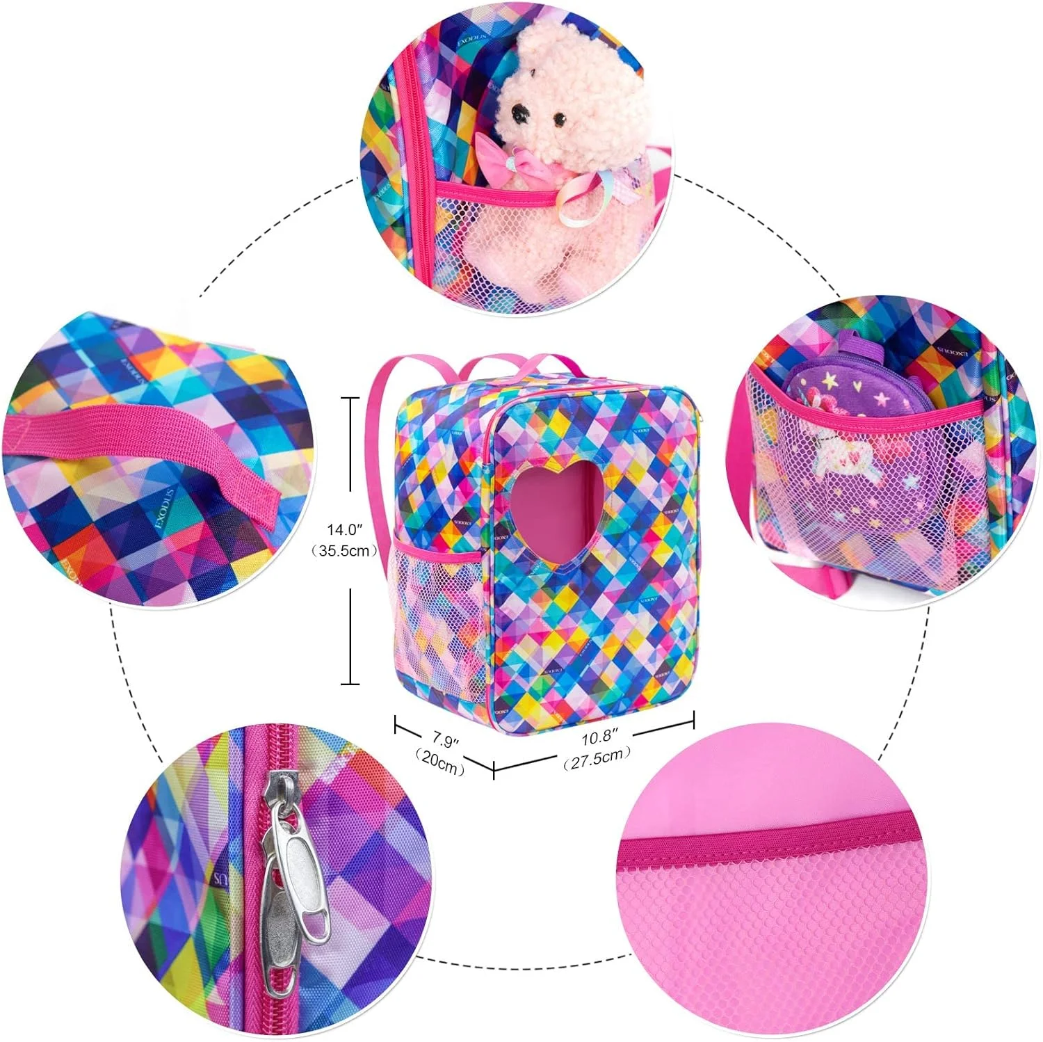 اکور فان ست کیف و لوازم جانبی 5 تکه برای عروسک های 18 اینچی شامل لباس عروسک 18 اینچی، کفش، عینک آفتابی، کوله پشتی عروسک و سگ اسباب بازی اکور فان ست کیف و لوازم جانبی 5 تکه برای عروسک های 18 اینچی شامل لباس عروسک 18 اینچی، کفش، عینک آفتابی، کوله پشتی عروسک و سگ اسباب بازی