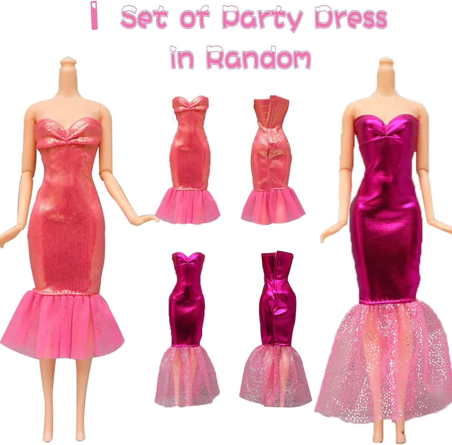 ست ۳۱ تکه لباس و لوازم جانبی Carreuty سازگار با عروسک باربی شامل ۳ لباس مد روز، ۳ تاپ، ۳ شلوار، ۱۰ جفت کفش، ۱۲ لوازم جانبی زیبایی تصادفی برای عروسک ها