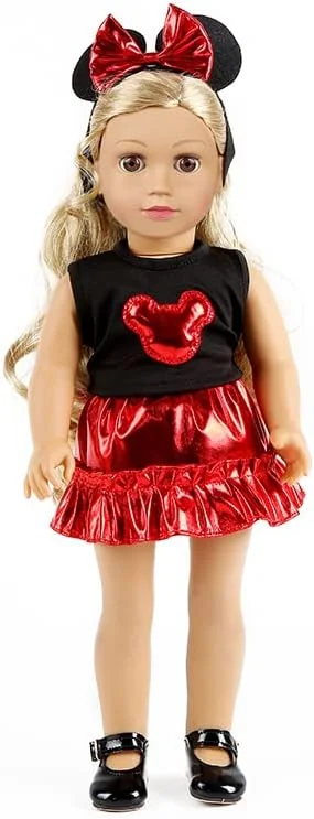 XFEYUE 7 ست لباس و لوازم جانبی عروسک 18 اینچی، میکی، لباس عروسک تک شاخ مناسب عروسک های 18 اینچی آمریکایی XFEYUE 7 ست لباس و لوازم جانبی عروسک 18 اینچی، میکی، لباس عروسک تک شاخ مناسب عروسک های 18 اینچی آمریکایی