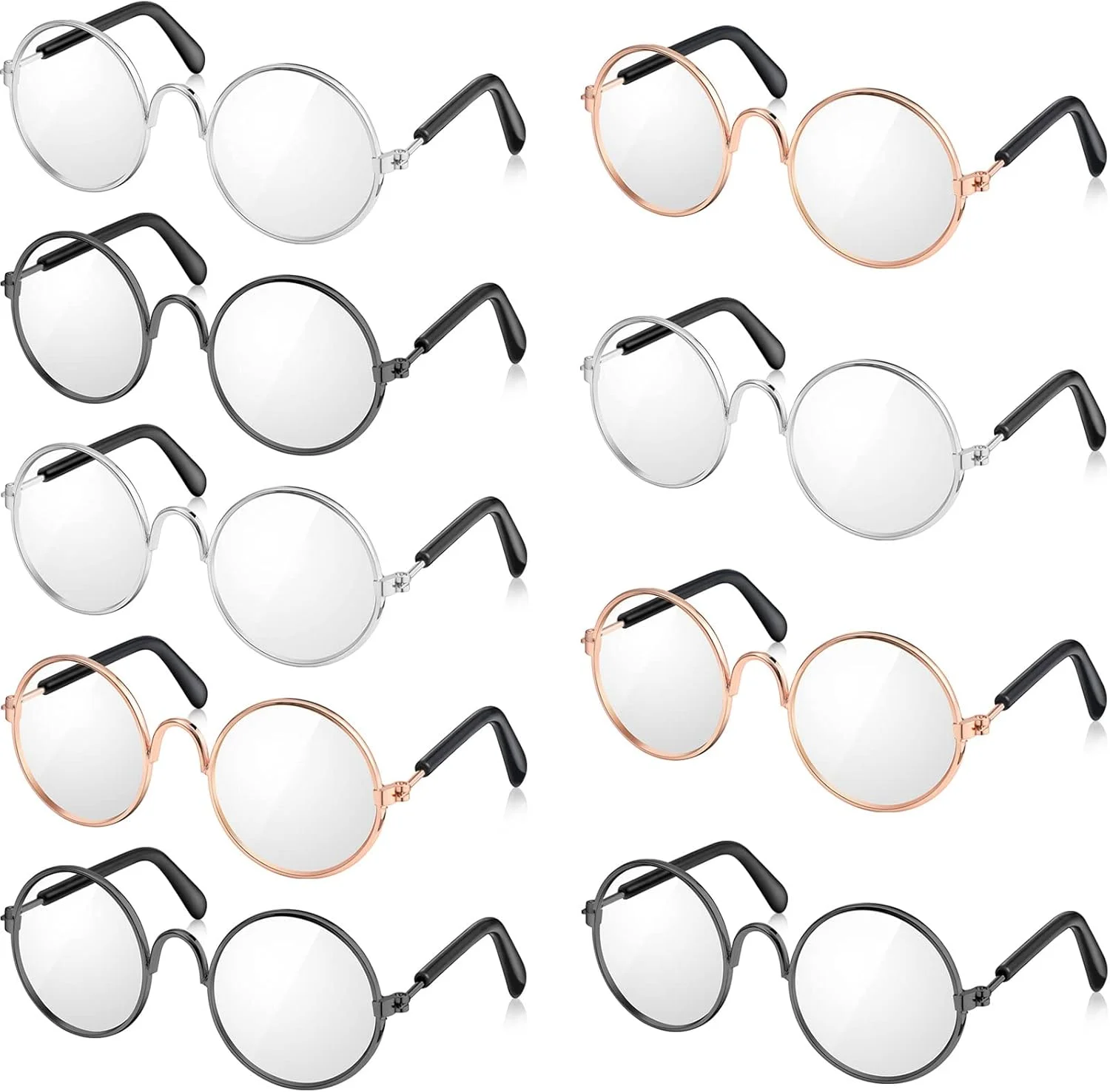 Zjoey 9 جفت عینک عروسکی با قاب فلزی و لنز شفاف، لباس عروسکی، عینک های مینیاتوری، لوازم جانبی لباس برای عروسک 8 اینچی و پولیشی (6 عدد 3.74 اینچی، مناسب برای عروسک 18 اینچی و سگ) Zjoey 9 جفت عینک عروسکی با قاب فلزی و لنز شفاف، لباس عروسکی، عینک های مینیاتوری، لوازم جانبی لباس برای عروسک 8 اینچی و پولیشی (6 عدد 3.74 اینچی، مناسب برای عروسک 18 اینچی و سگ)