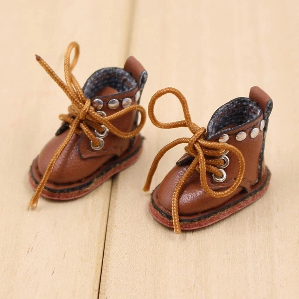 کفش بوت چرمی PU غیررسمی و جذاب LIYEPP برای لباس عروسک 12 اینچی Blythe، قهوه ای کفش بوت چرمی PU غیررسمی و جذاب LIYEPP برای لباس عروسک 12 اینچی Blythe، قهوه ای