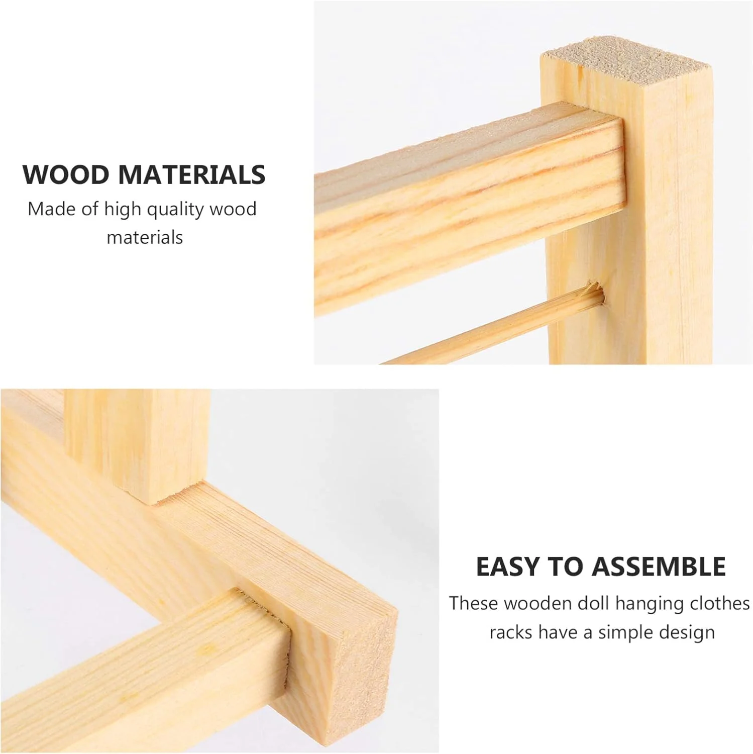 رخت آویز چوبی لباس عروسک NHINA، قفسه سازماندهی کت و ژاکت، چوب لباسی لباس عروسک، لوازم جانبی و مبلمان خانه عروسکی رخت آویز چوبی لباس عروسک NHINA، قفسه سازماندهی کت و ژاکت، چوب لباسی لباس عروسک، لوازم جانبی و مبلمان خانه عروسکی