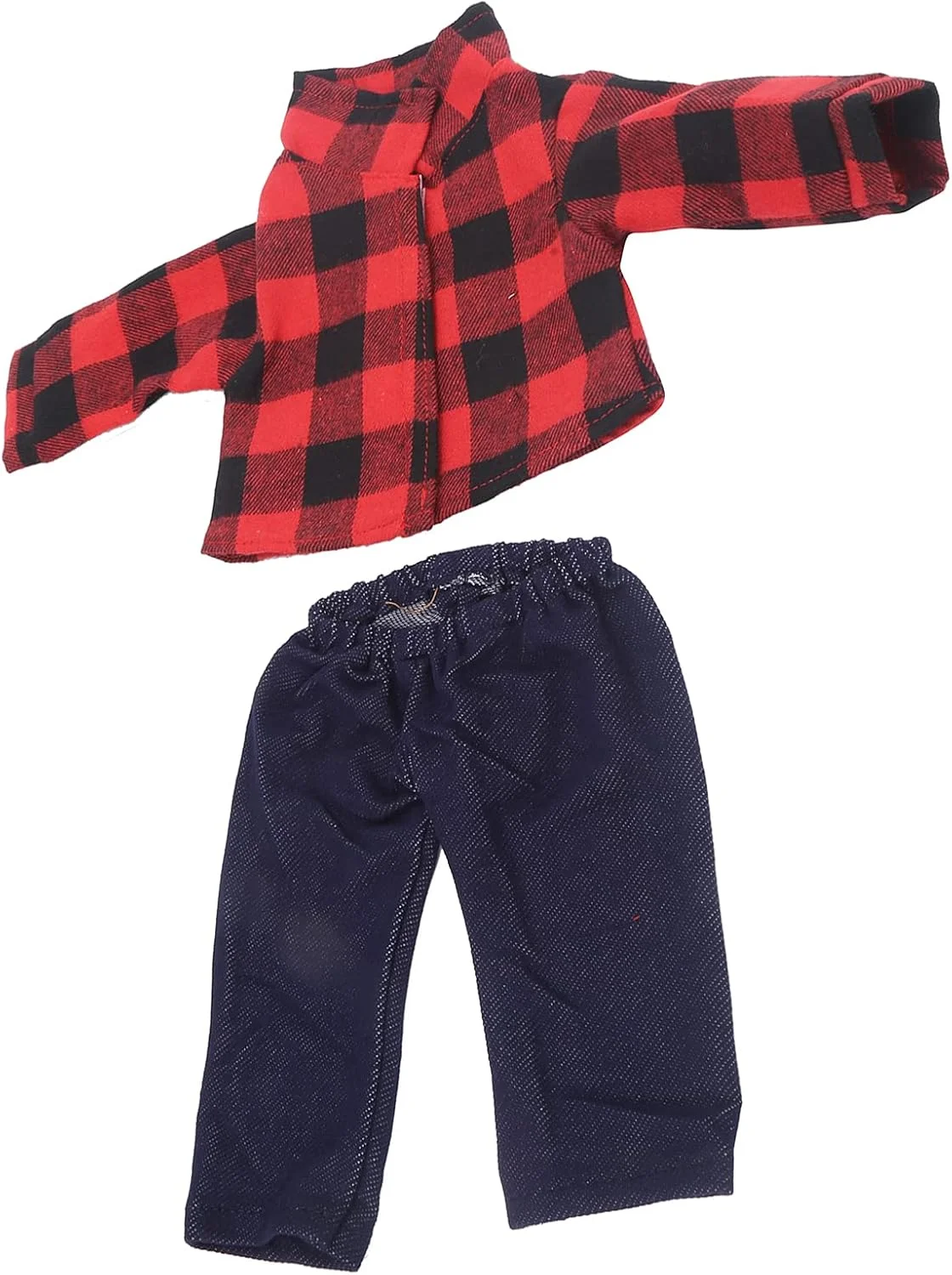 ست لباس عروسک شامل تاپ، شلوار و پیراهن، لباس های غیر رسمی و مد روز مناسب برای عروسک 18 اینچی (QD18-083)