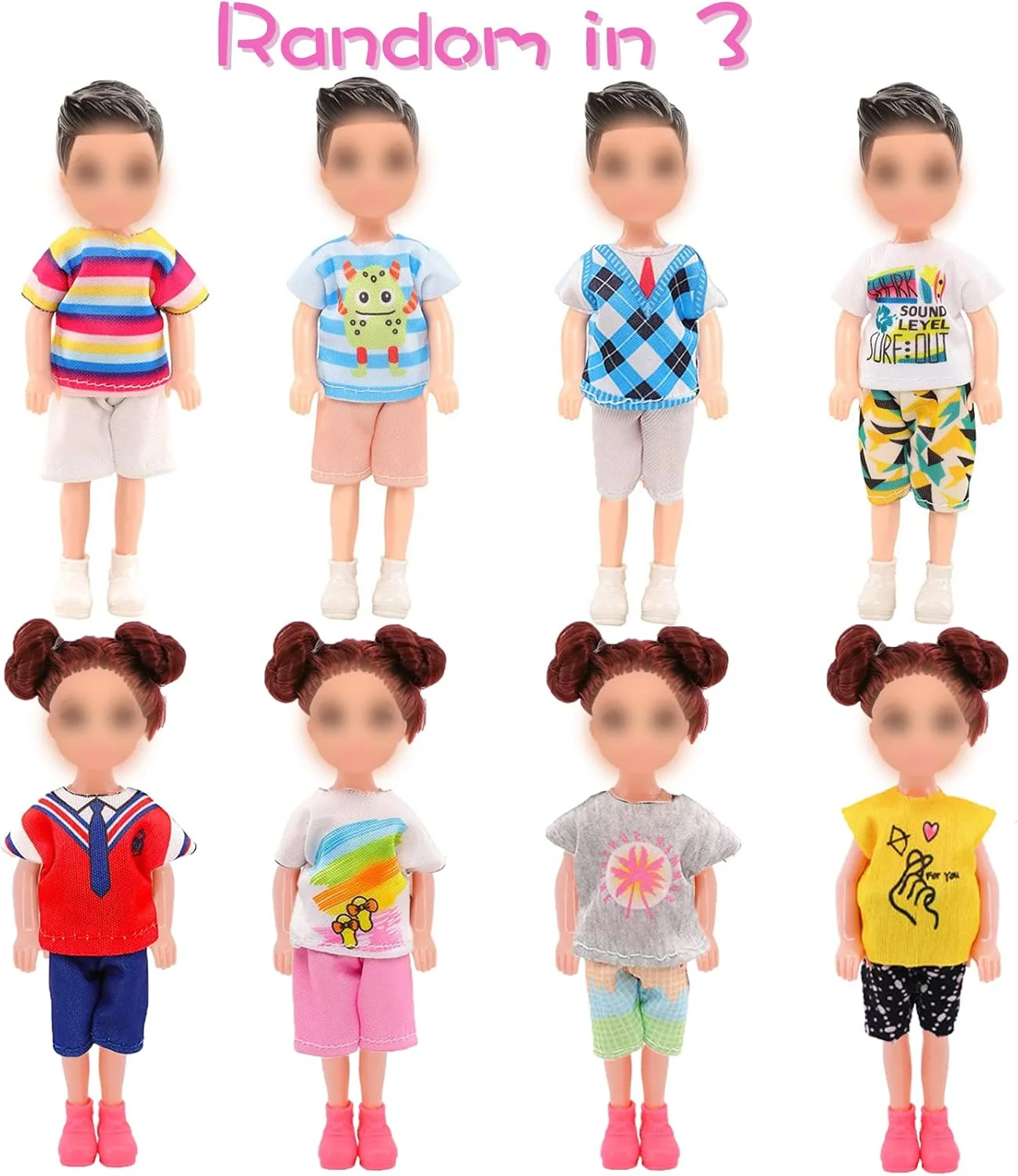 Carreuty 30 لباس کفش لوازم جانبی سازگار با عروسک های چلسی 6 اینچی 15 سانتی متری 3 لباس 3 تاپ 3 شلوار 2 جفت کفش 1 بادکنک 18 اسباب بازی مدرسه ای برای عروسک ها