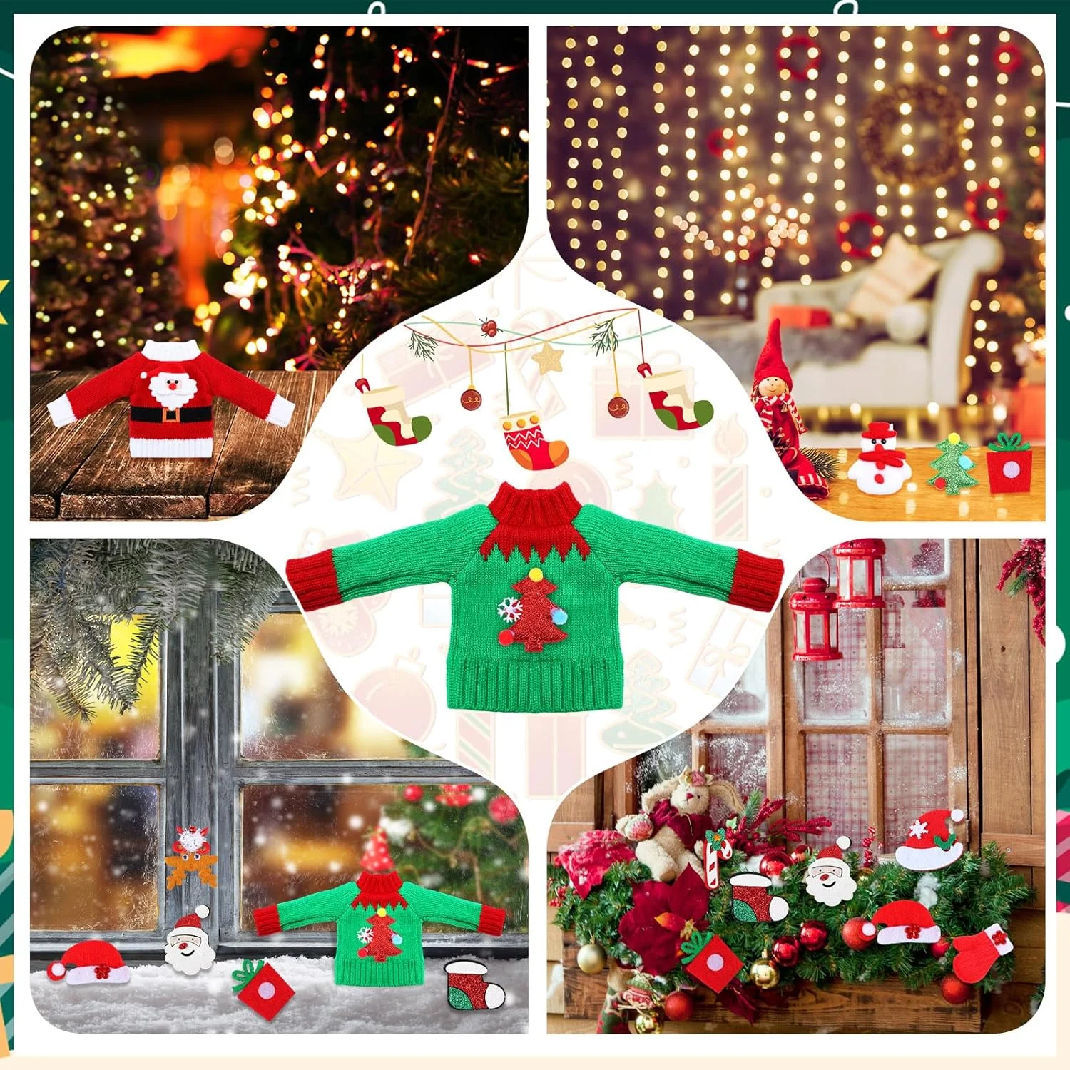 پوئن 14 تکه لباس و لوازم جانبی عروسک های الف کریسمس شامل ژاکت، برچسب های چسبان سانتا، لباس عروسک کریسمس برای تزئینات تعطیلات کریسمس پوئن 14 تکه لباس و لوازم جانبی عروسک های الف کریسمس شامل ژاکت، برچسب های چسبان سانتا، لباس عروسک کریسمس برای تزئینات تعطیلات کریسمس