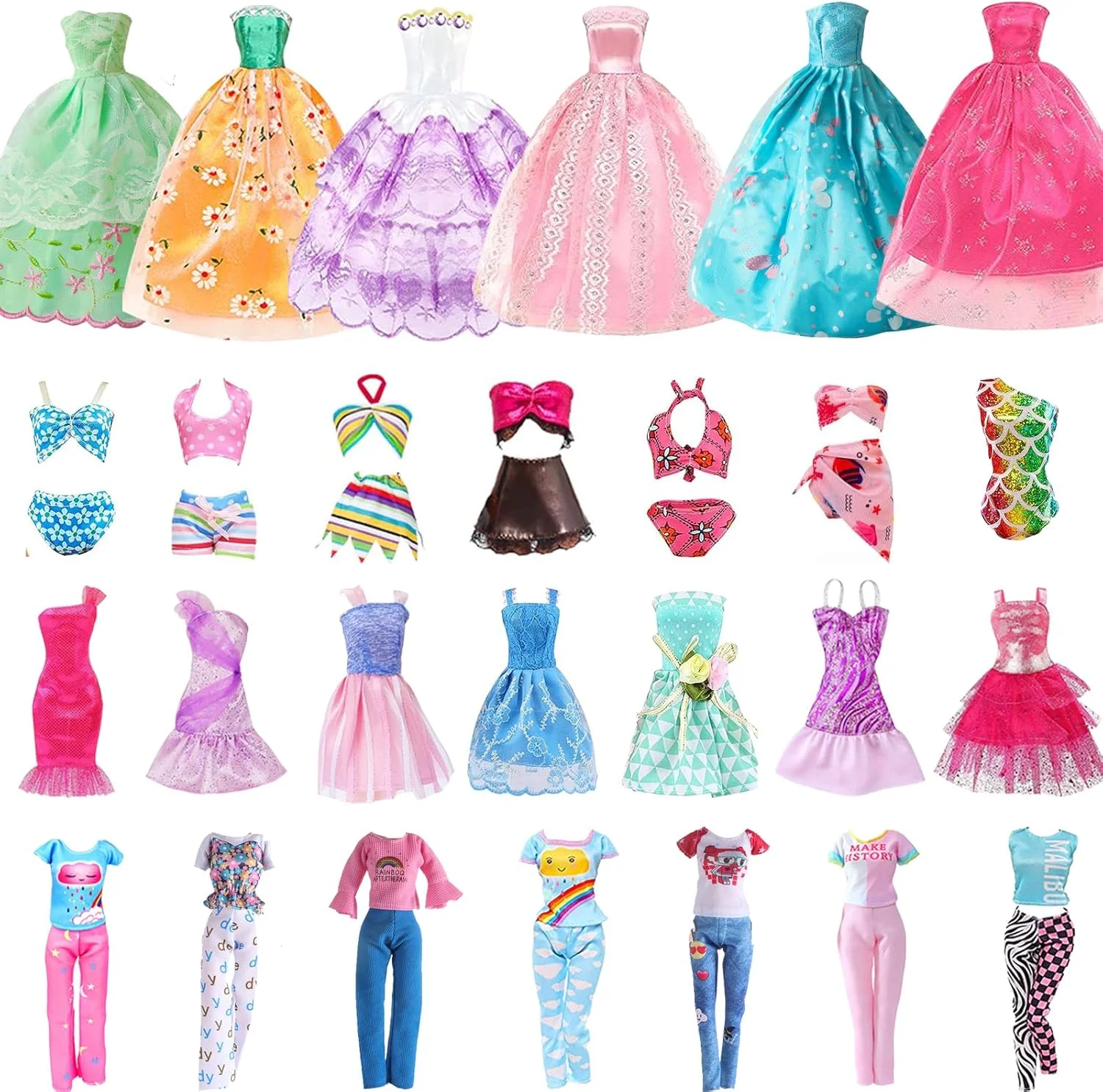 ویوس 157 تکه لباس و لوازم جانبی عروسک با کمد عروسک برای عروسک های دخترانه 11.5 اینچی شامل جاکفشی، لباس عروسی، لباس مد، لباس شنا، تاپ و شلوار، چوب لباسی، عینک، گردنبند، تاج، کیف، کفش ویوس 157 تکه لباس و لوازم جانبی عروسک با کمد عروسک برای عروسک های دخترانه 11.5 اینچی شامل جاکفشی، لباس عروسی، لباس مد، لباس شنا، تاپ و شلوار، چوب لباسی، عینک، گردنبند، تاج، کیف، کفش