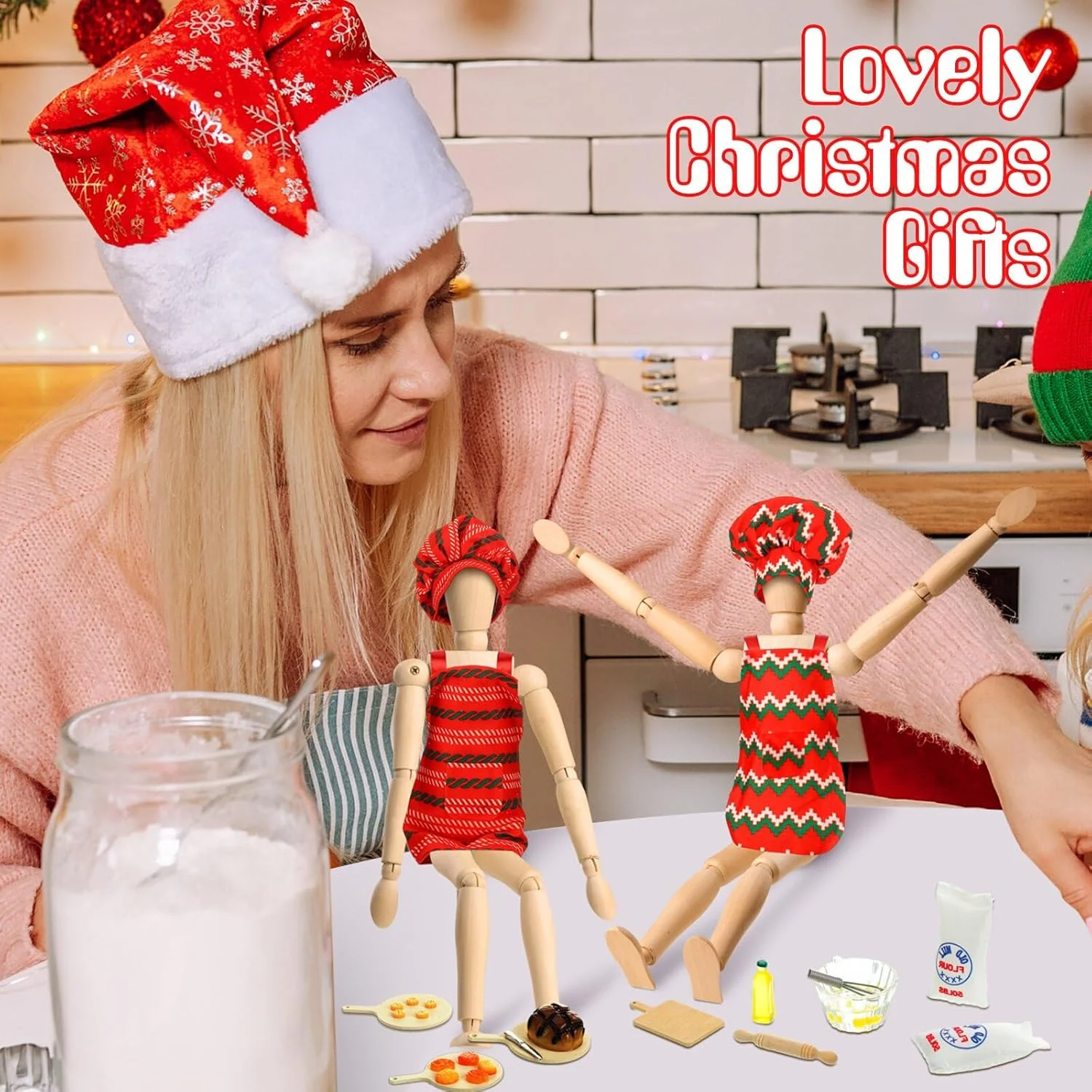 کاجایا 30 تکه لوازم جانبی الف کریسمس، ست لباس نانوای مینی عروسک الف شامل پیش بند و کلاه پخت، وردنه مینیاتوری، کاسه آرد و تخم مرغ، سینی کوکی، همزن، عروسک شامل نمی شود (الف) کاجایا 30 تکه لوازم جانبی الف کریسمس، ست لباس نانوای مینی عروسک الف شامل پیش بند و کلاه پخت، وردنه مینیاتوری، کاسه آرد و تخم مرغ، سینی کوکی، همزن، عروسک شامل نمی شود (الف)