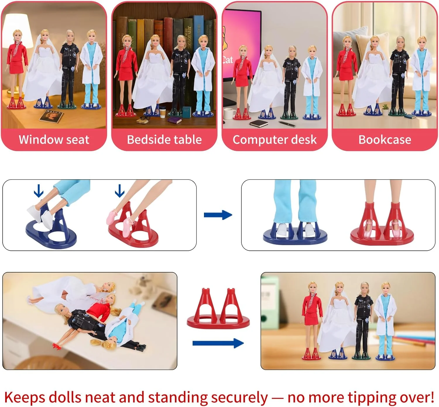 لباس و لوازم جانبی عروسک 11.5 اینچی Lady Cat. 10 ست لباس نقش آفرینی (مجموعه 31 تکه) و 10 جفت کفش، 10 پایه نمایش عروسک. غیر تصادفی (استایل ها مطابق شکل، عروسک ها شامل نمی شوند). لباس و لوازم جانبی عروسک 11.5 اینچی Lady Cat. 10 ست لباس نقش آفرینی (مجموعه 31 تکه) و 10 جفت کفش، 10 پایه نمایش عروسک. غیر تصادفی (استایل ها مطابق شکل، عروسک ها شامل نمی شوند).
