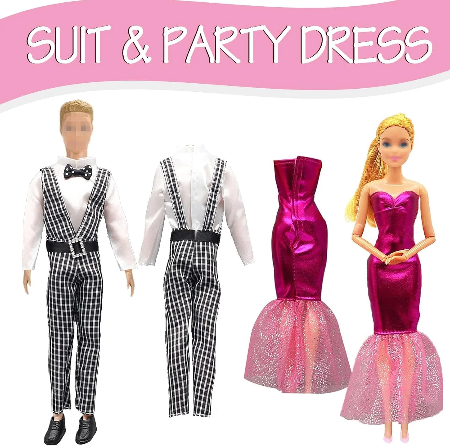 بسته 34 عددی لباس و لوازم جانبی WanderGo سازگار با عروسک های کن و دخترانه شامل 1 دست کت و شلوار، 1 لباس شب، 4 لباس غیر رسمی، 2 پیراهن، 2 لباس راحتی، 2 لباس شنا، 13 کفش بسته 34 عددی لباس و لوازم جانبی WanderGo سازگار با عروسک های کن و دخترانه شامل 1 دست کت و شلوار، 1 لباس شب، 4 لباس غیر رسمی، 2 پیراهن، 2 لباس راحتی، 2 لباس شنا، 13 کفش